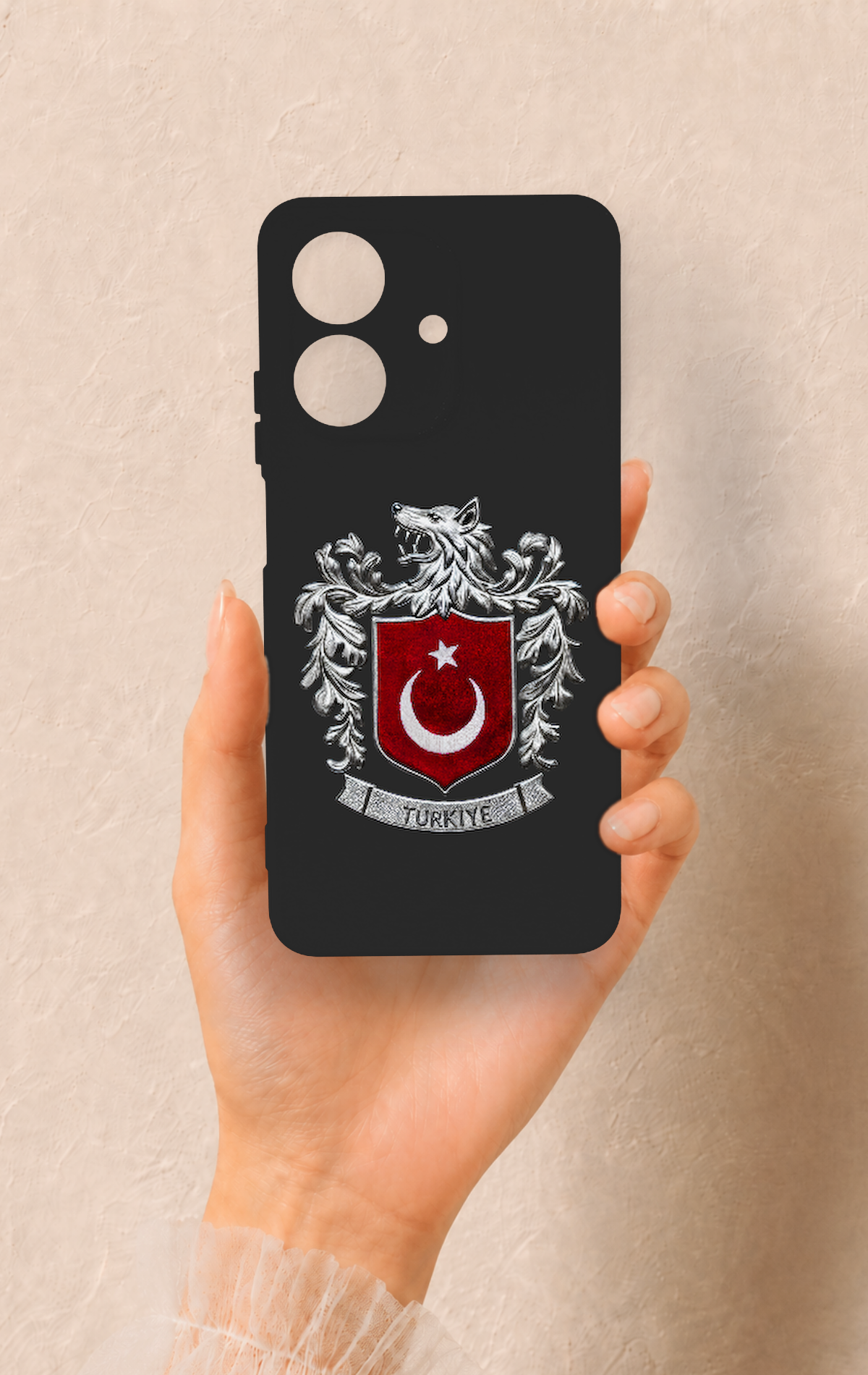Realme Note 60 Uyumlu Türk Arma Desenli Silikon Kılıf