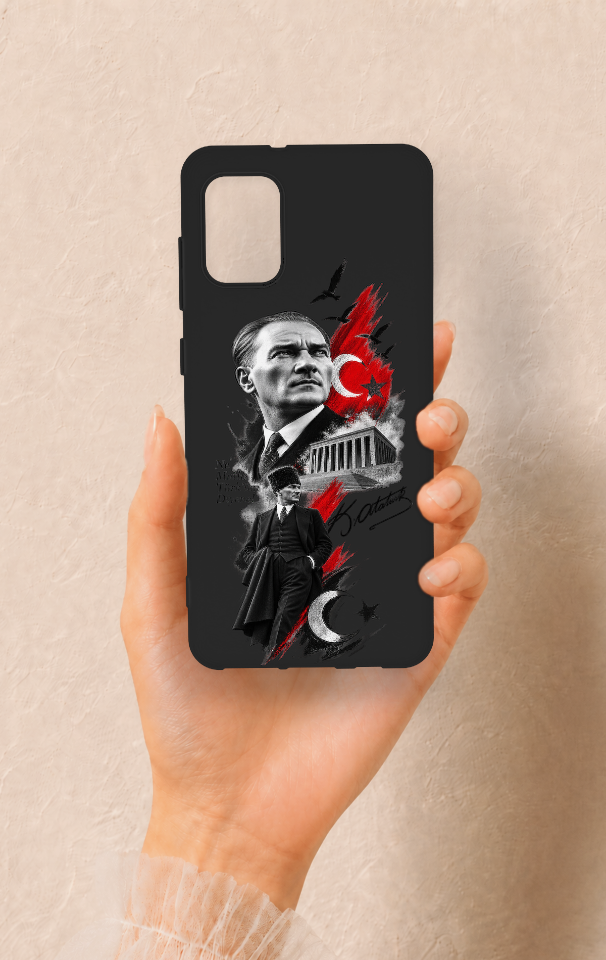 Samsung A31 Uyumlu Atatürk Anıtkabir Desenli Silikon Kılıf