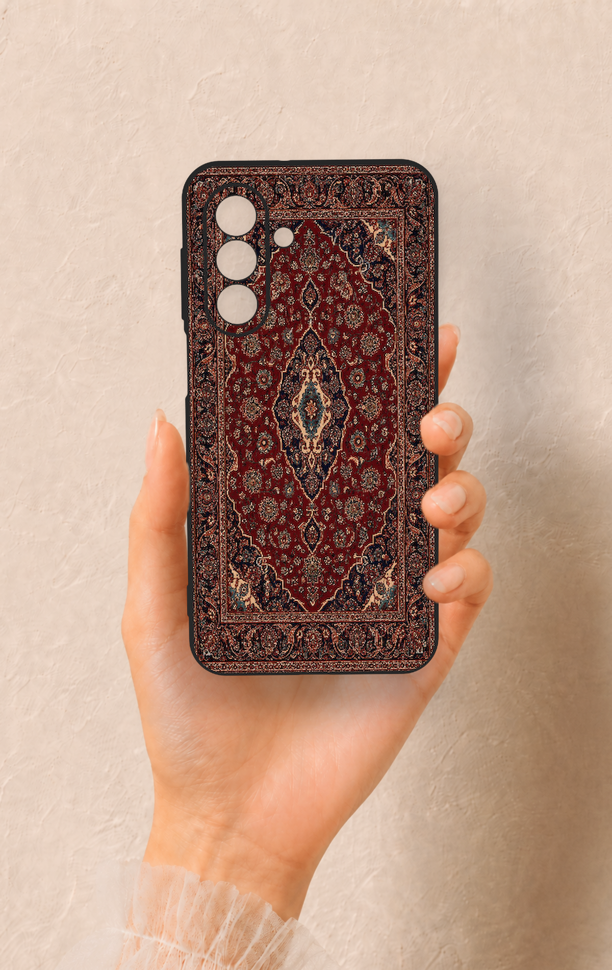 Samsung A17 Uyumlu Acem Halı Desenli Silikon Kılıf