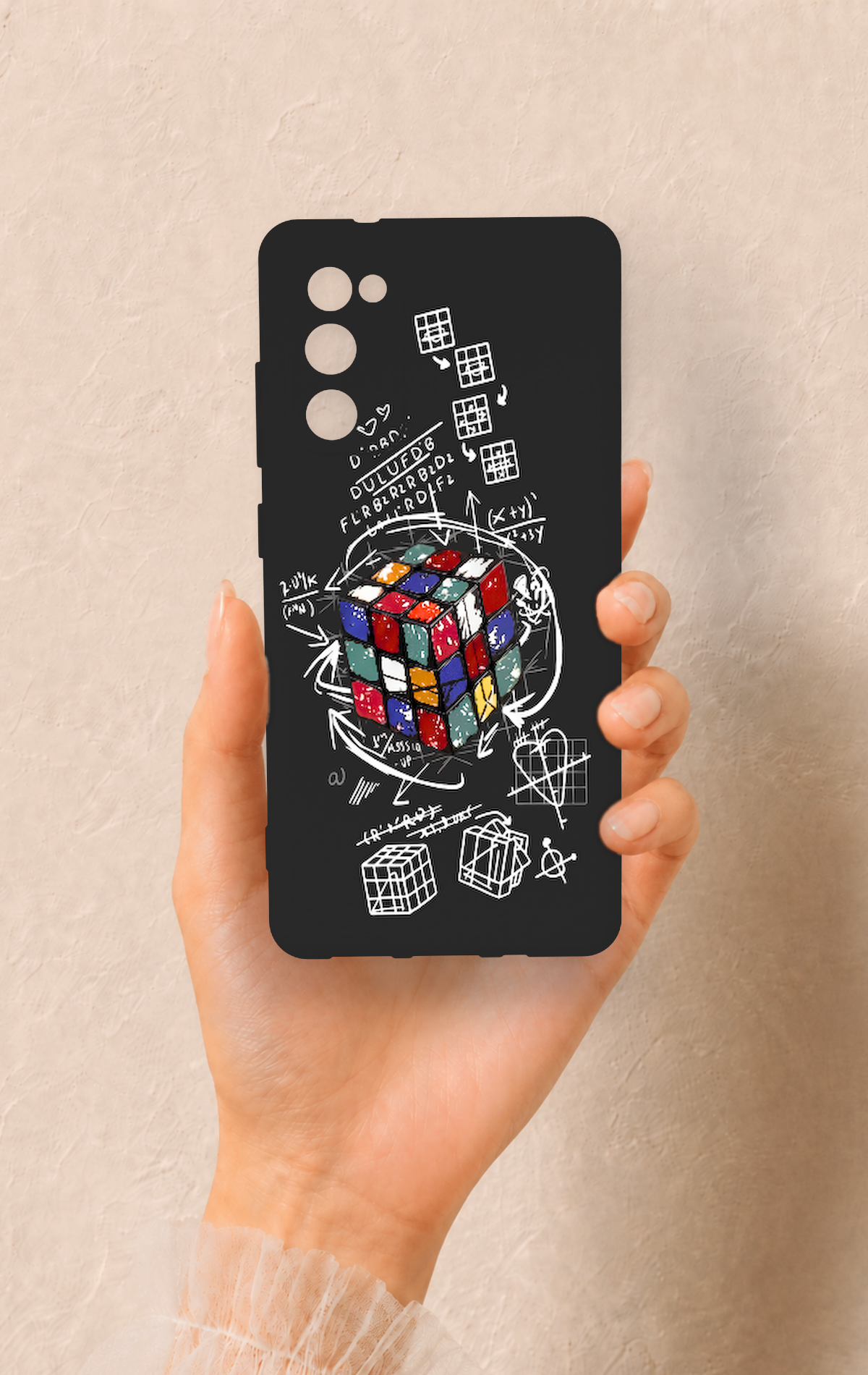 Samsung S20Fe Uyumlu Rubik Küb Desenli Silikon Kılıf