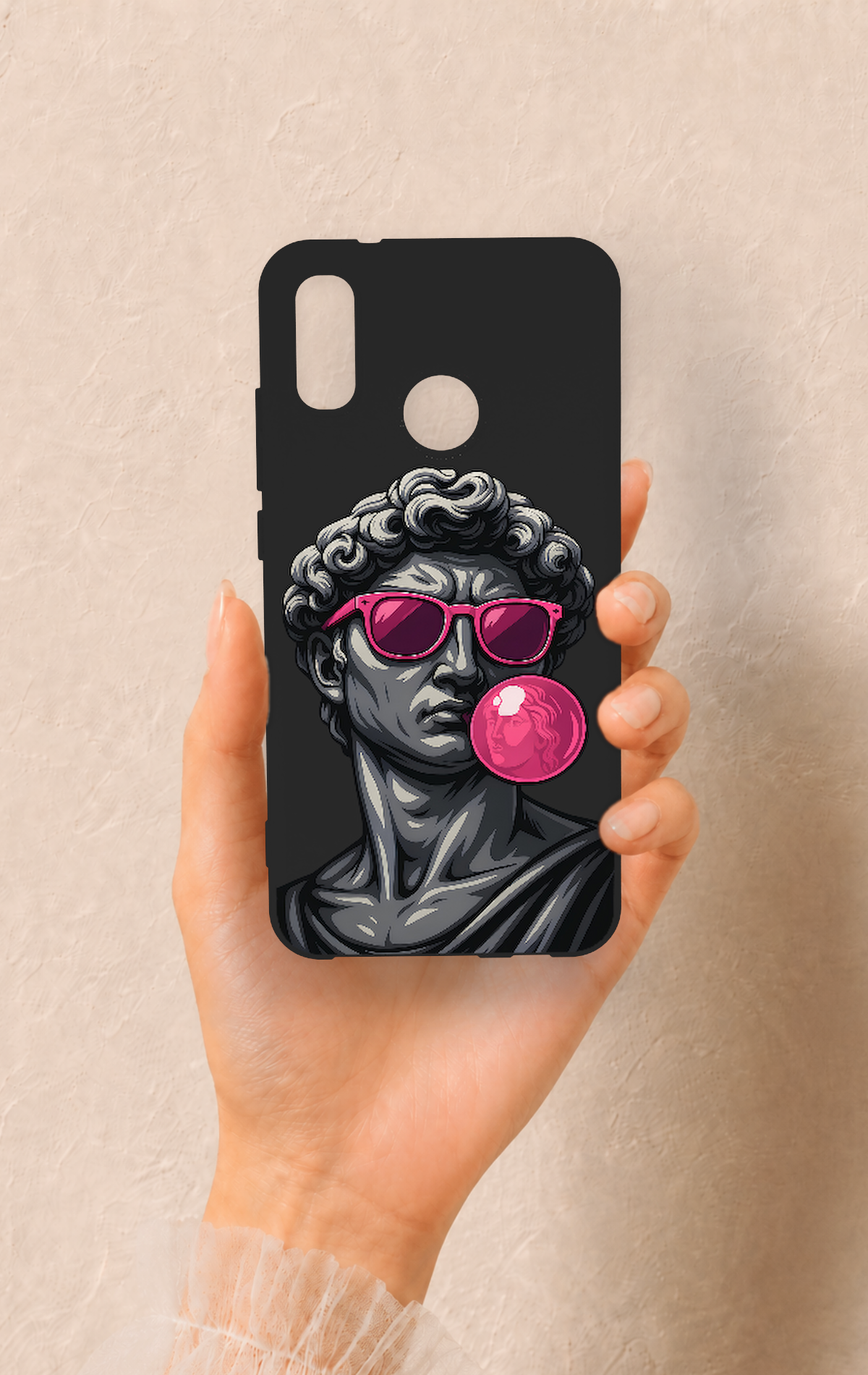 Huawei P20 Lite Uyumlu Pop David Desenli Silikon Kılıf