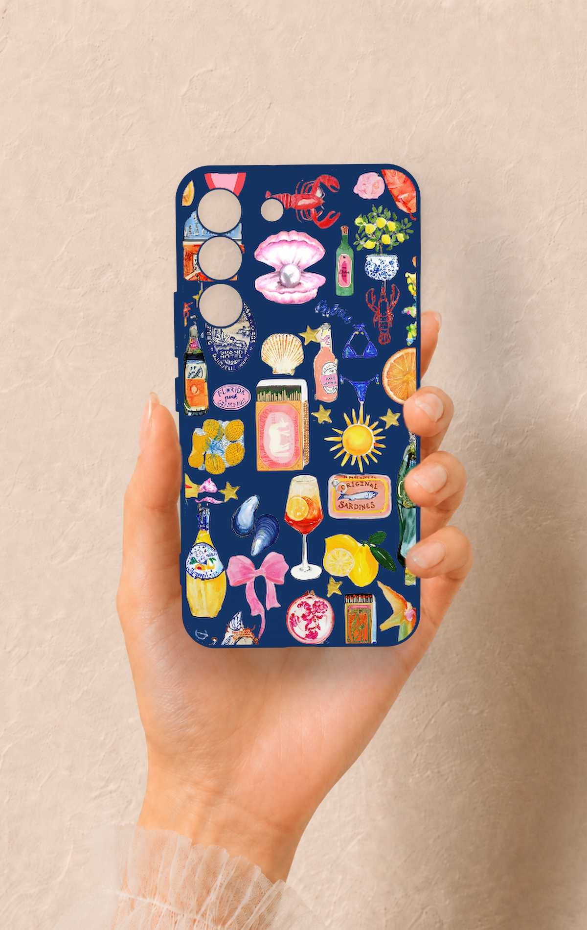 Samsung S22 Uyumlu Summer Desenli Silikon Kılıf