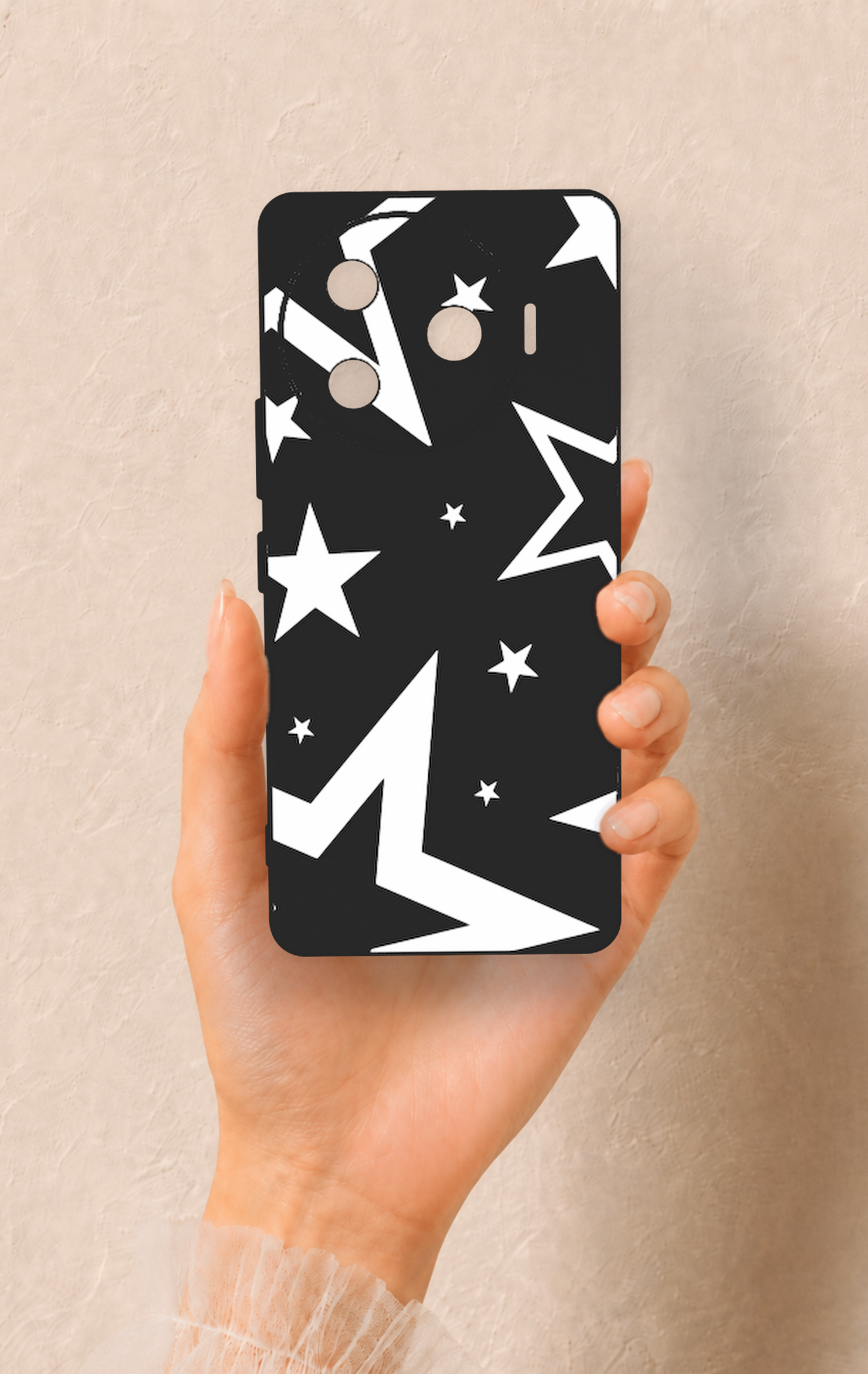 Tecno Camon 30 Pro 5G Uyumlu Siyah Mega Star Desenli Silikon Kılıf