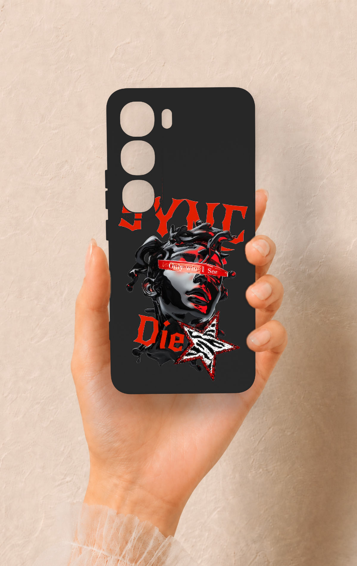 Vivo V40 Lite 5G Uyumlu Sync Die Desenli Silikon Kılıf