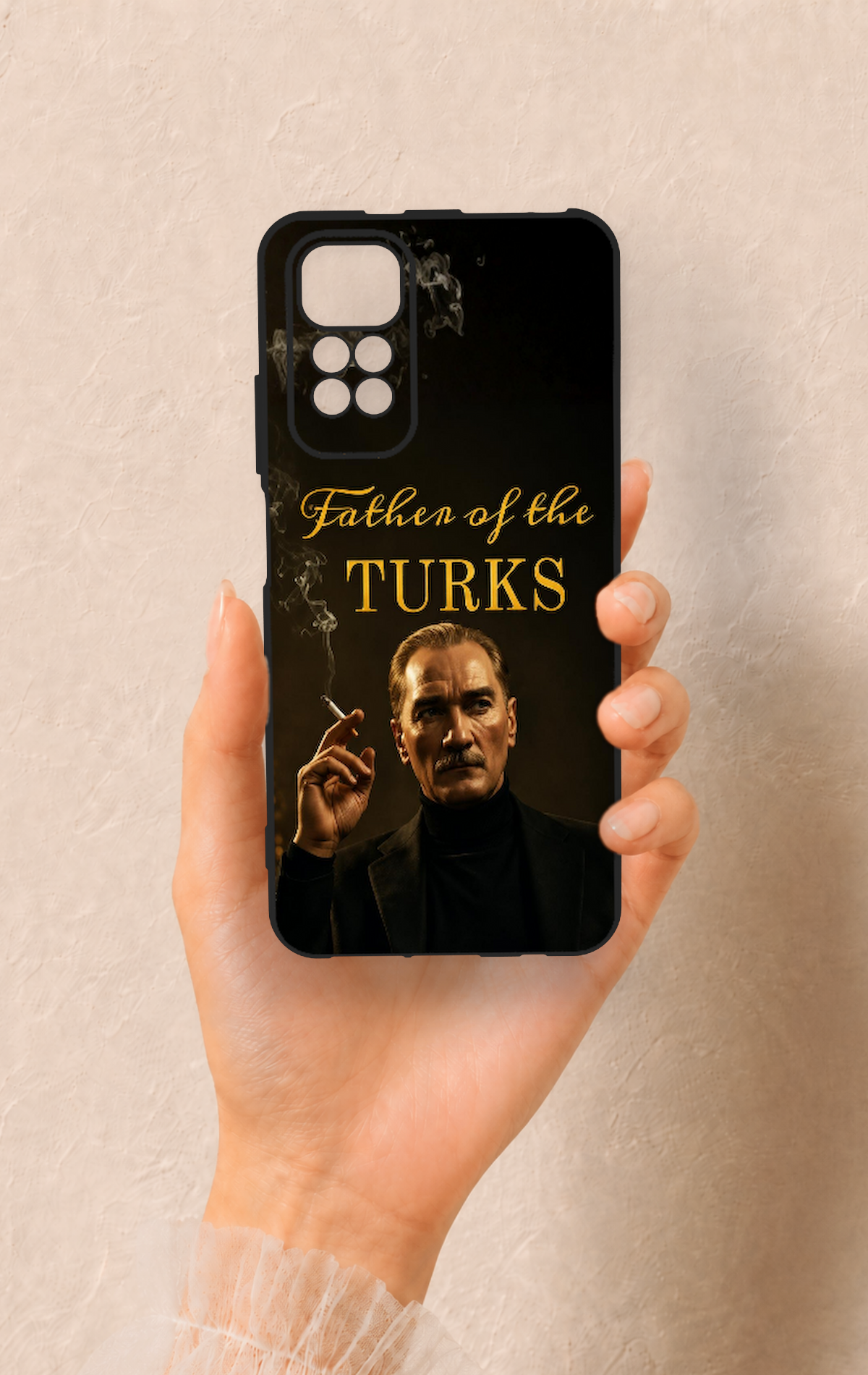 Redmi Note 11S Uyumlu Father Of The Turks Desenli Silikon Kılıf