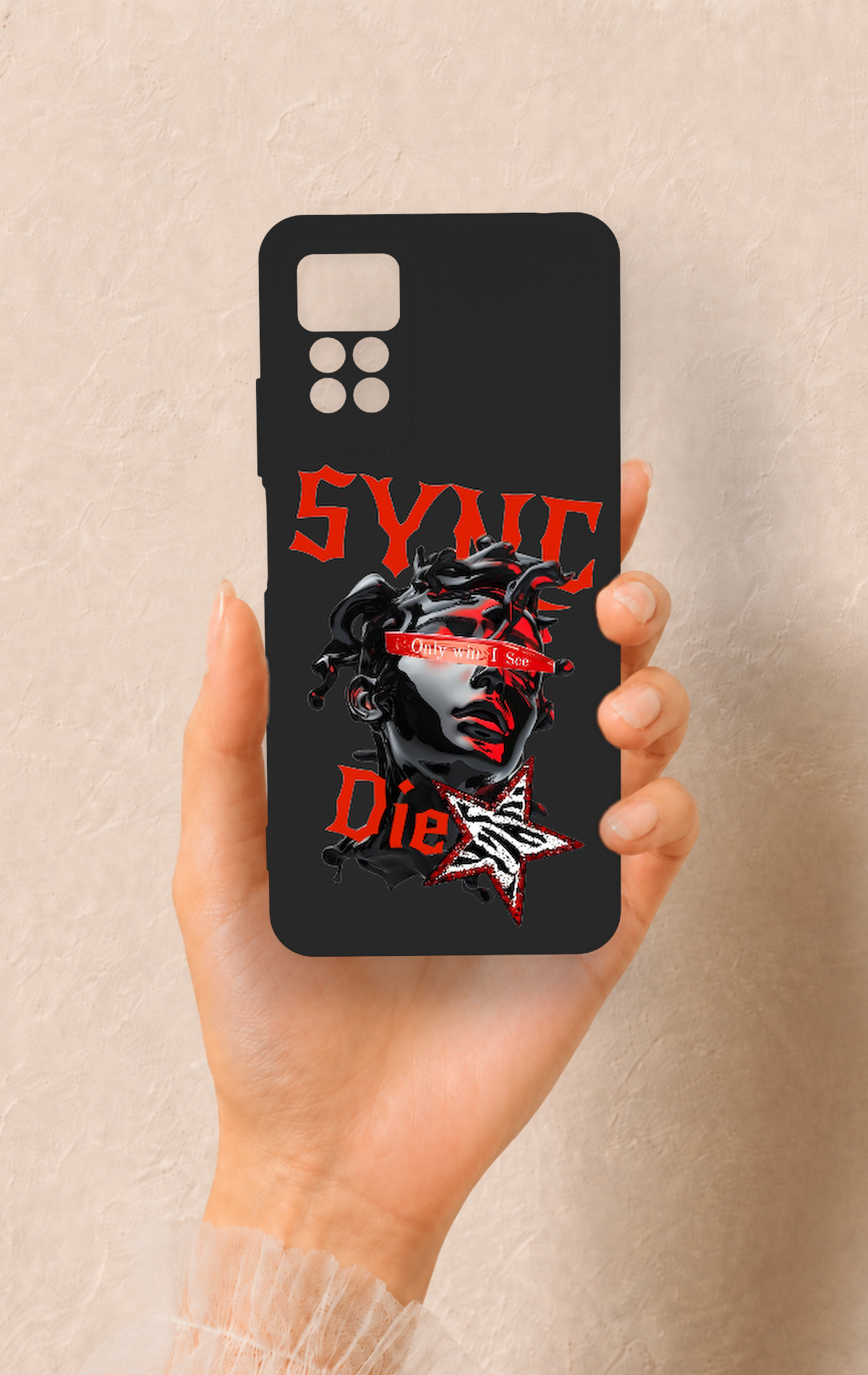 Redmi Note 11 Pro 4G Uyumlu Sync Die Desenli Silikon Kılıf