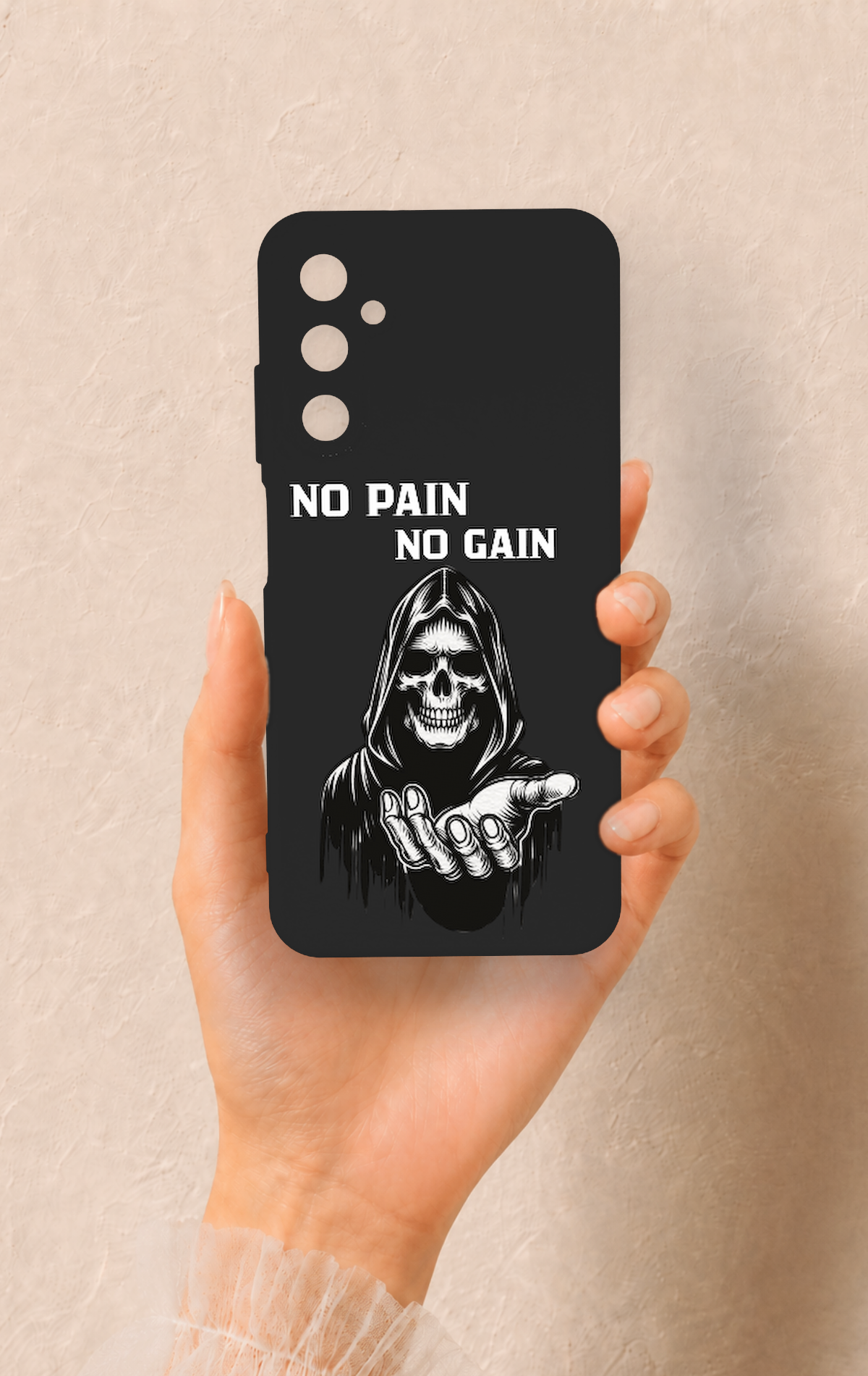 Samsung A05s Uyumlu No Pain No Gain Desenli Silikon Kılıf