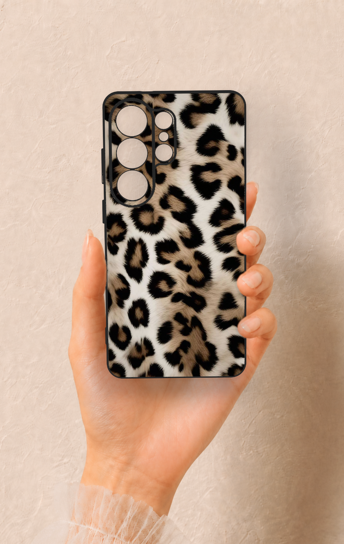 Samsung S26 Ultra Uyumlu Leopar Derisi Desenli Silikon Kılıf