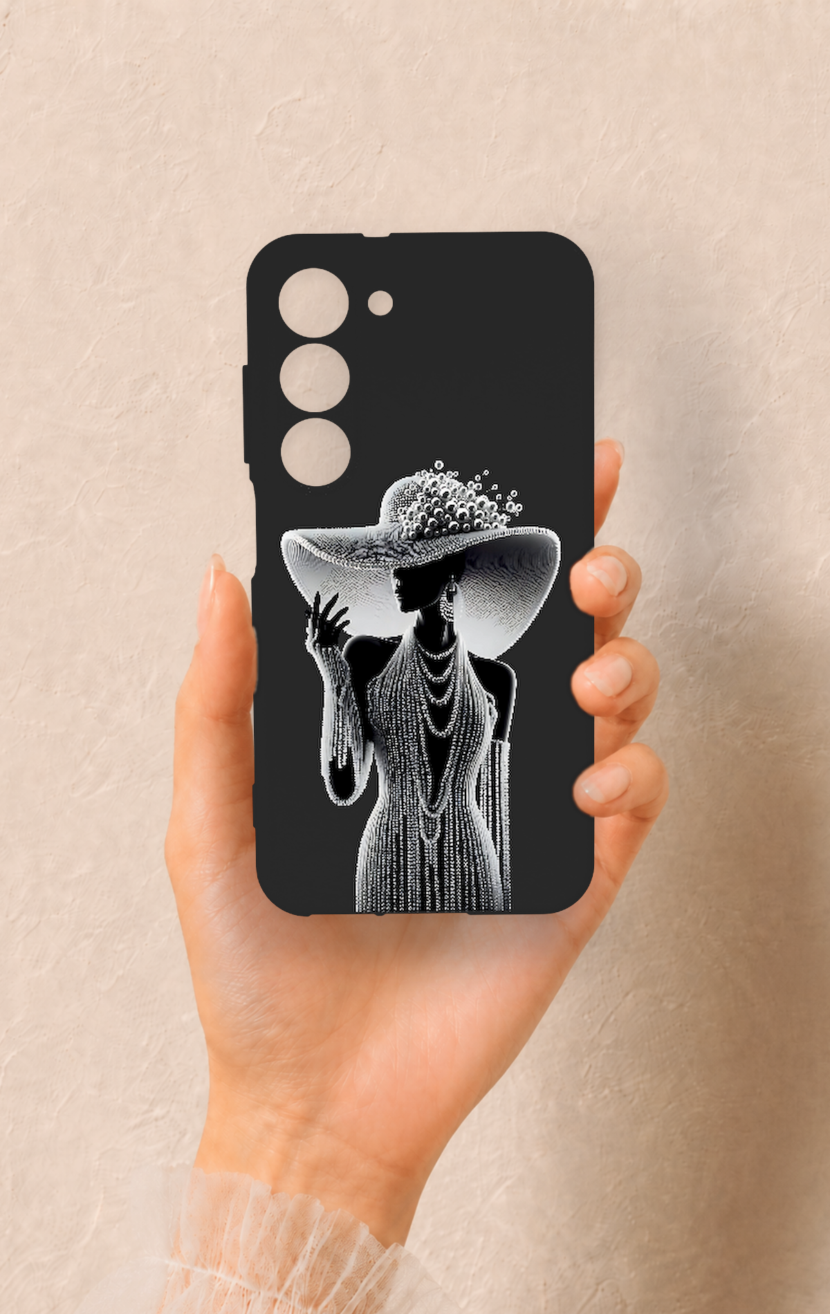 Samsung S23 Uyumlu Lady Desenli Silikon Kılıf