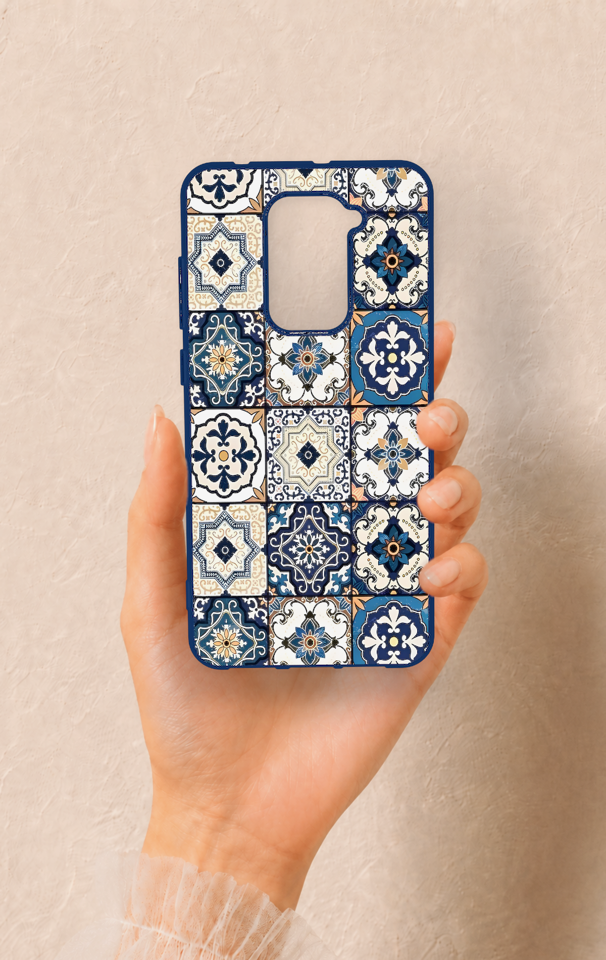 Redmi Note 9 Uyumlu Mozaik Çini Desenli Silikon Kılıf