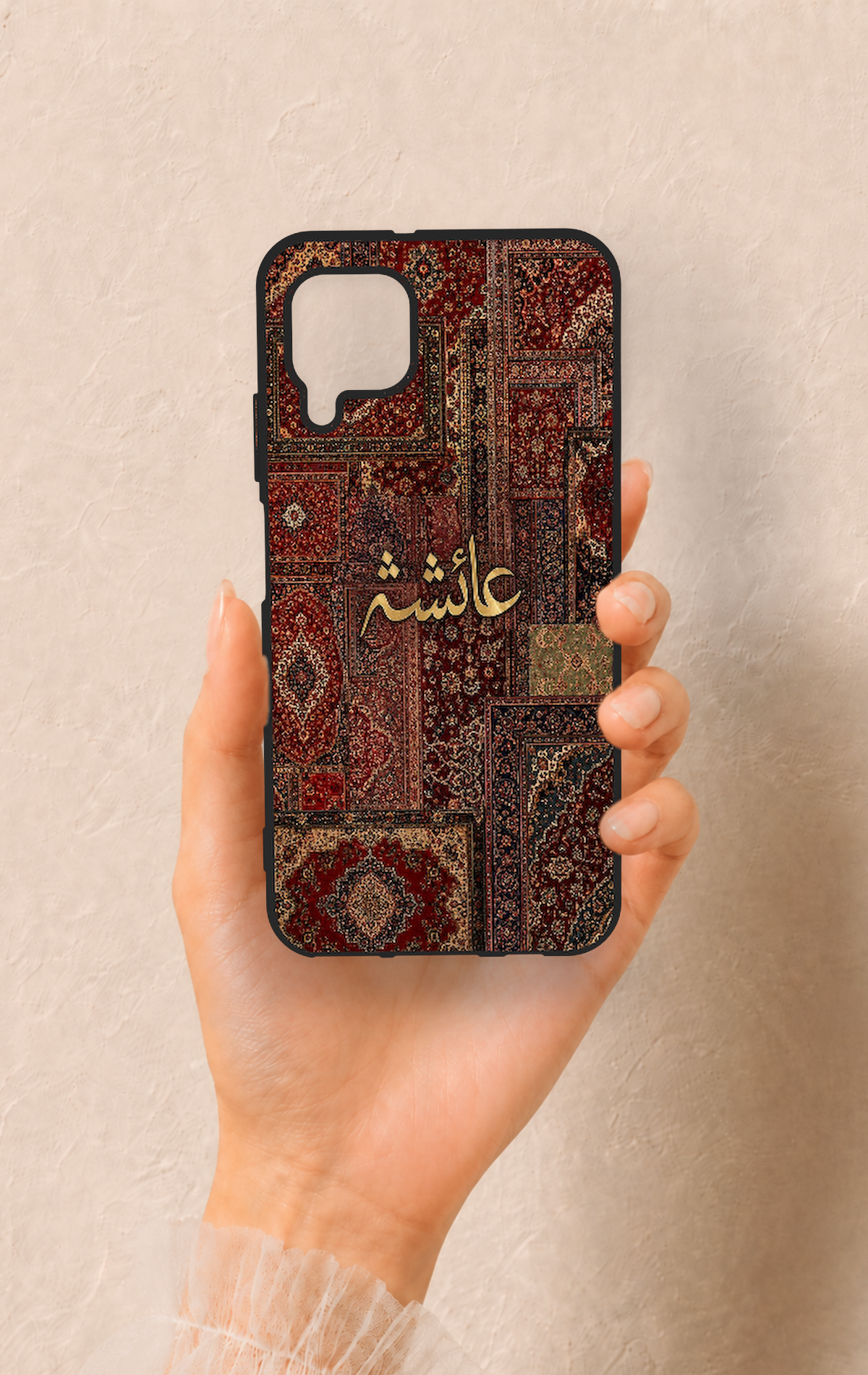 Huawei P40 Lite Uyumlu Vintage Halı Desenli Silikon Kılıf