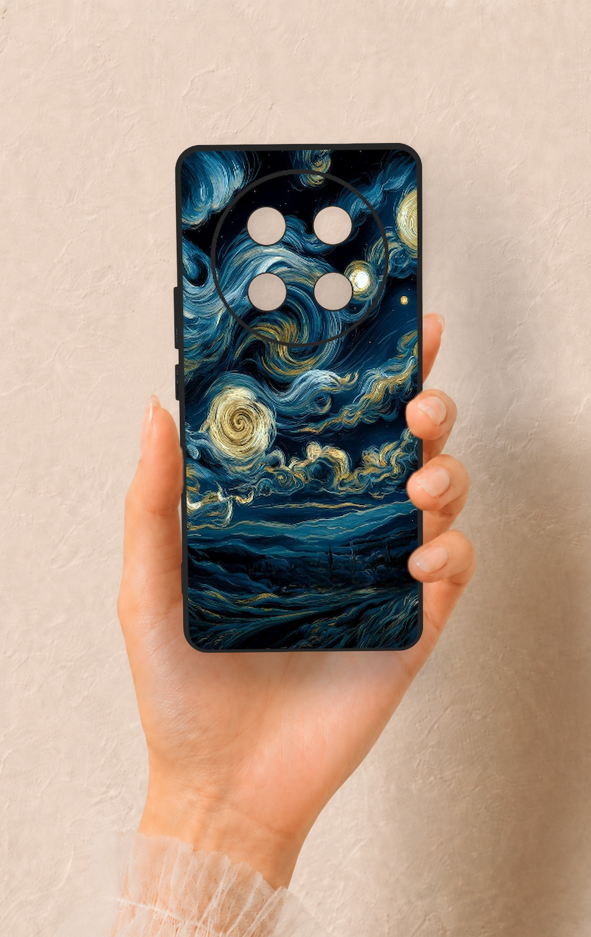 Honor Magic 7 Lite 5G Uyumlu Yıldızlı Gece Desenli Silikon Kılıf