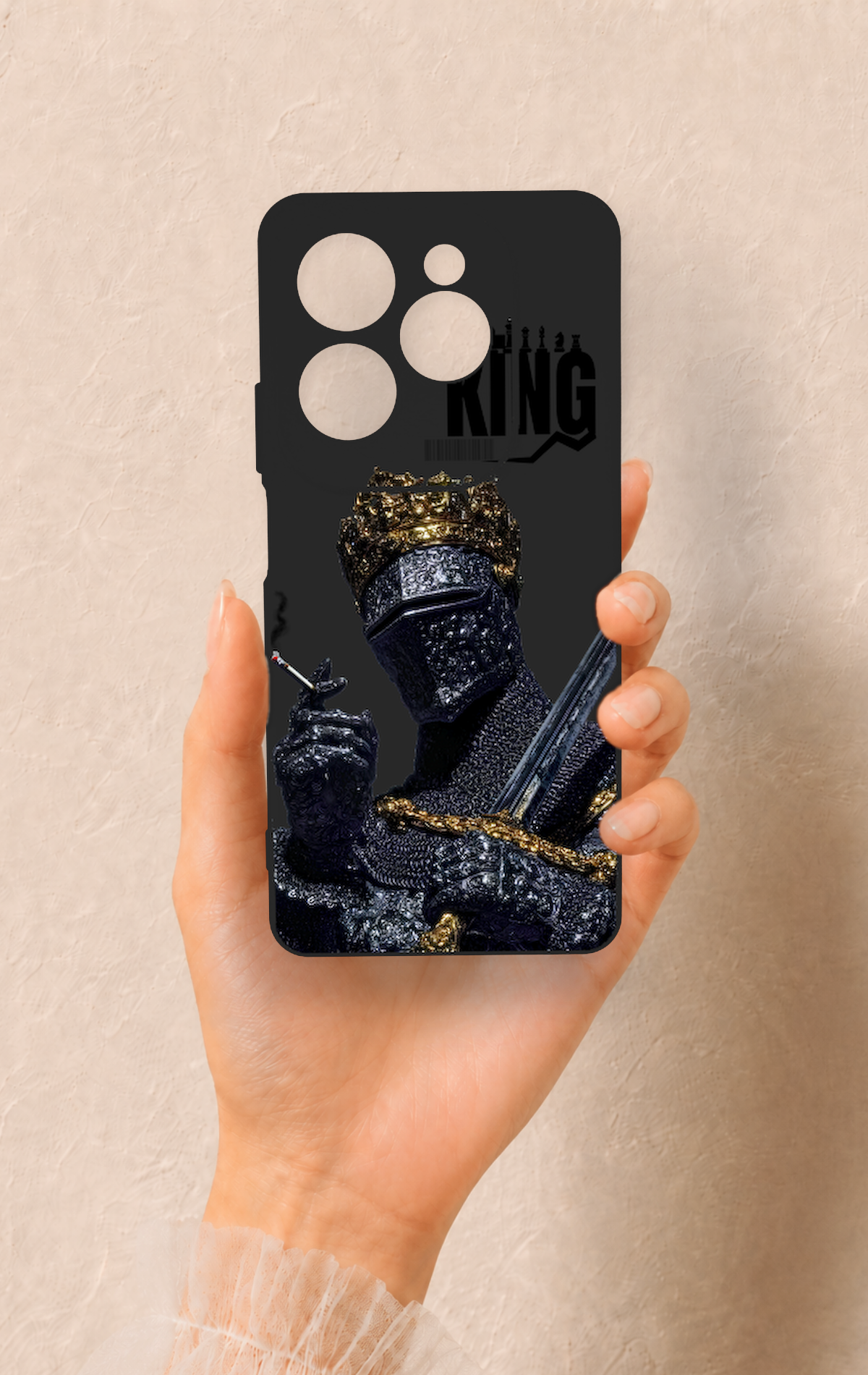 İnfinix Hot 40 Pro Uyumlu King Desenli Silikon Kılıf