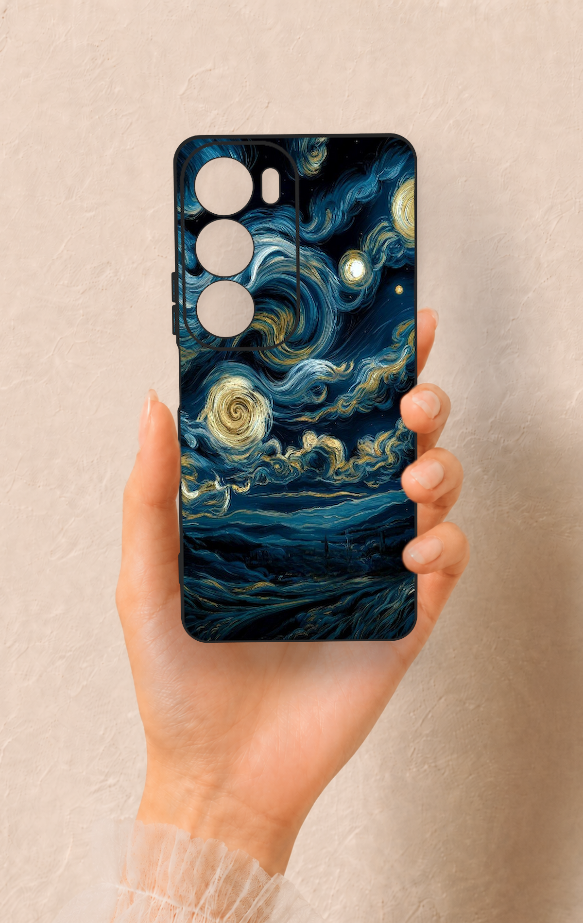 Vivo Y19s Uyumlu Yıldızlı Gece Desenli Silikon Kılıf