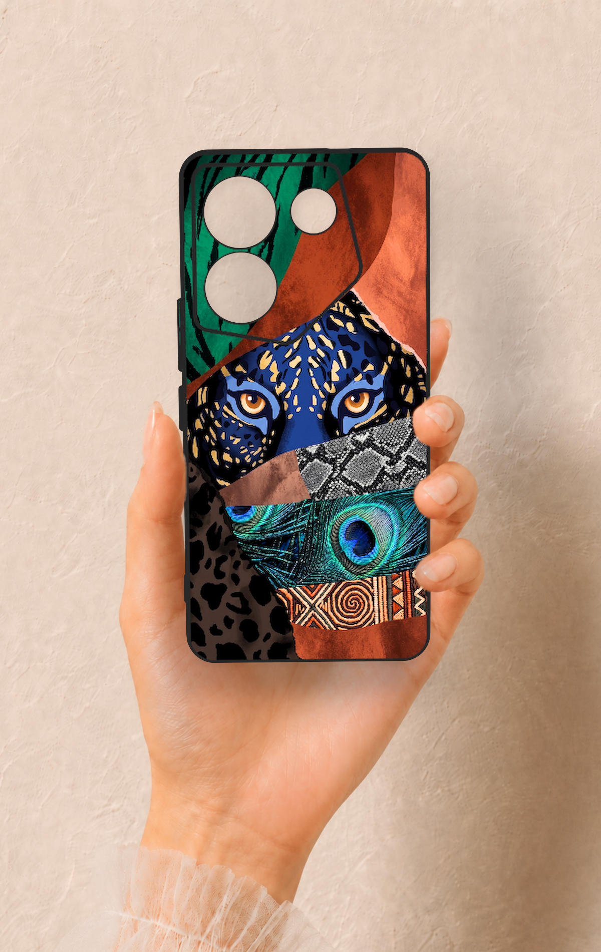 Tecno Camon 20 Pro Uyumlu Amazon Kaplan Desenli Silikon Kılıf