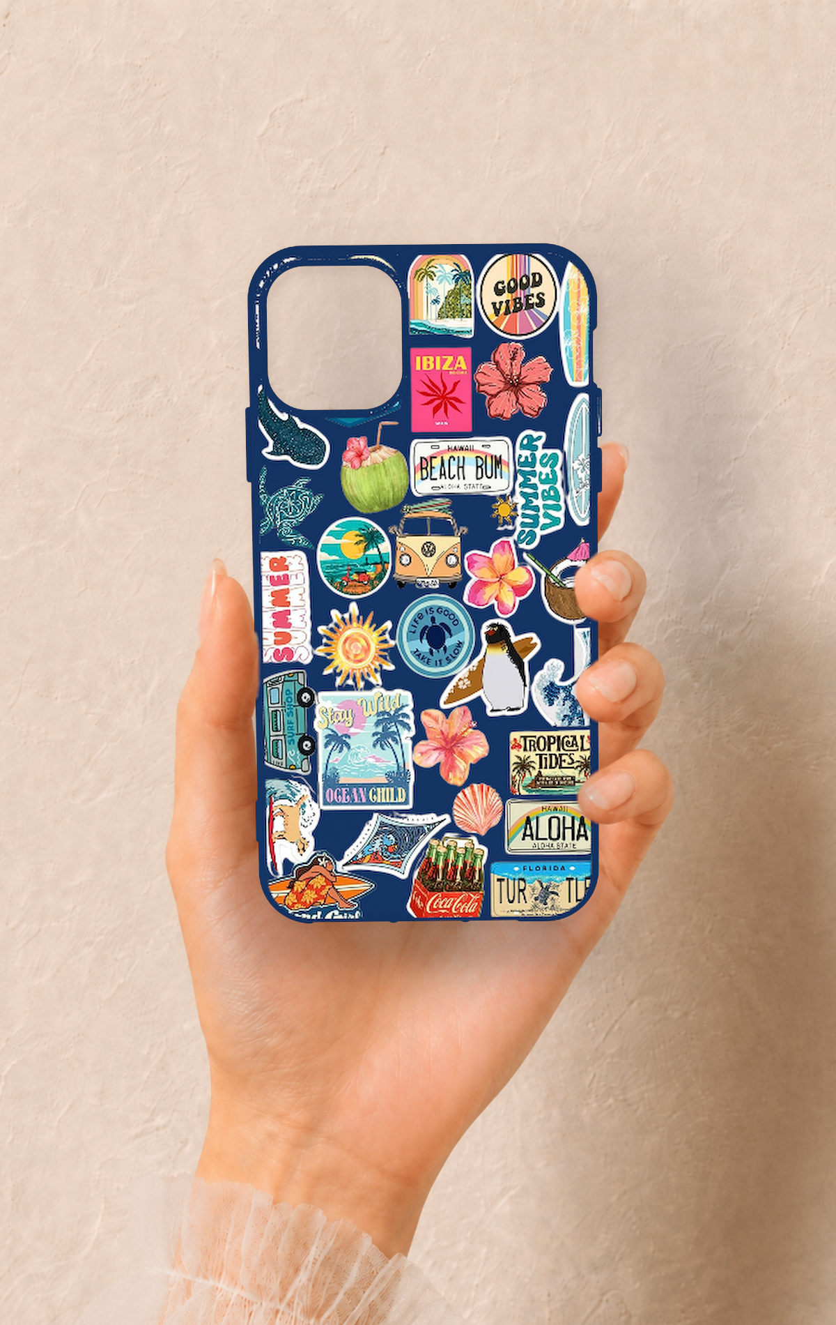 iPhone 11 Pro Max Uyumlu Summer Vibes Desenli Silikon Kılıf