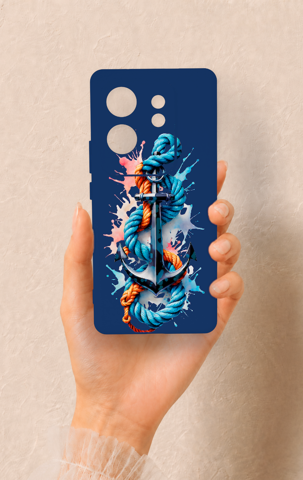 İnfinix Zero 30 Uyumlu Anchor Desenli Silikon Kılıf