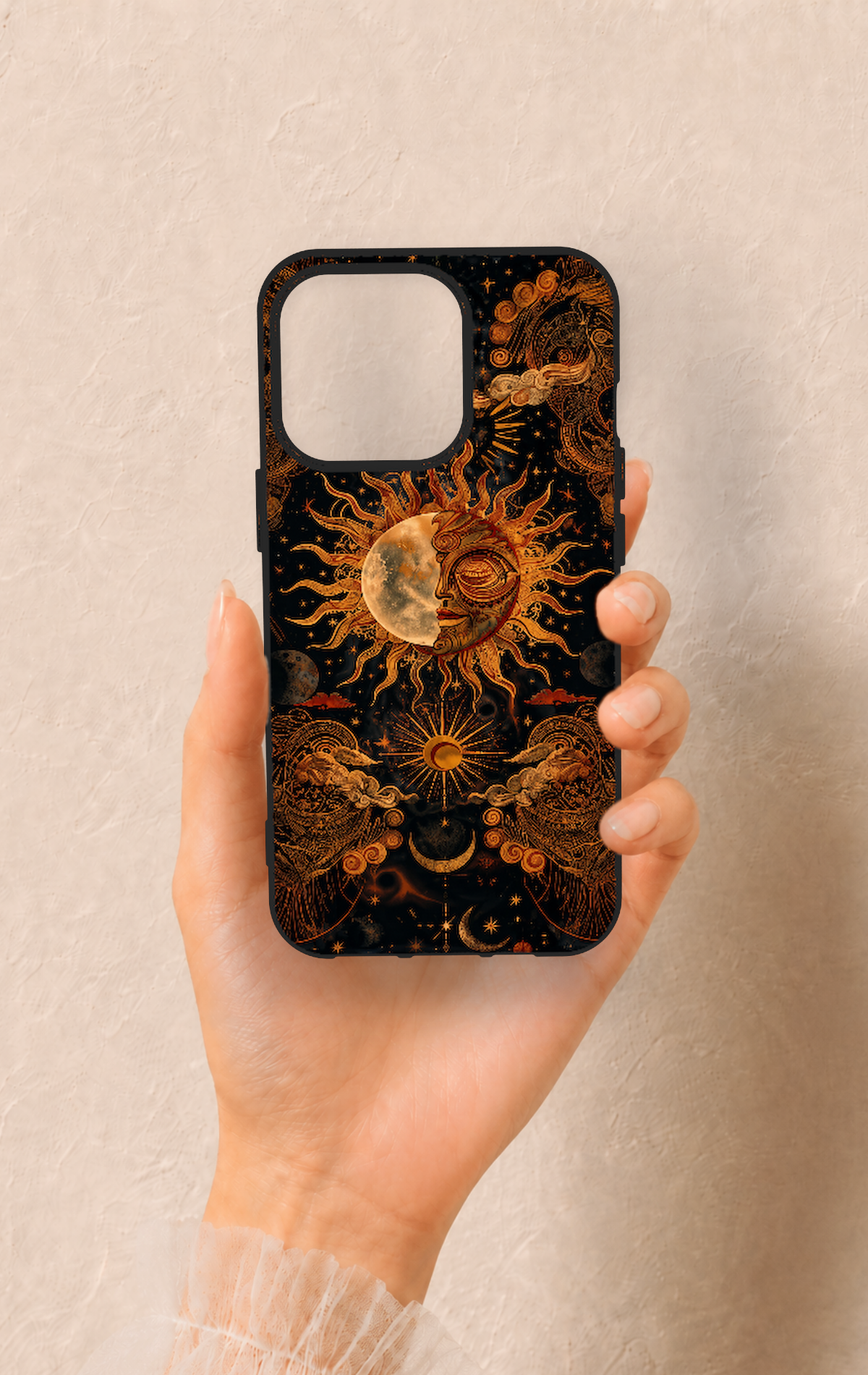 iPhone 13 Pro Uyumlu Mistik Güneş Desenli Silikon Kılıf