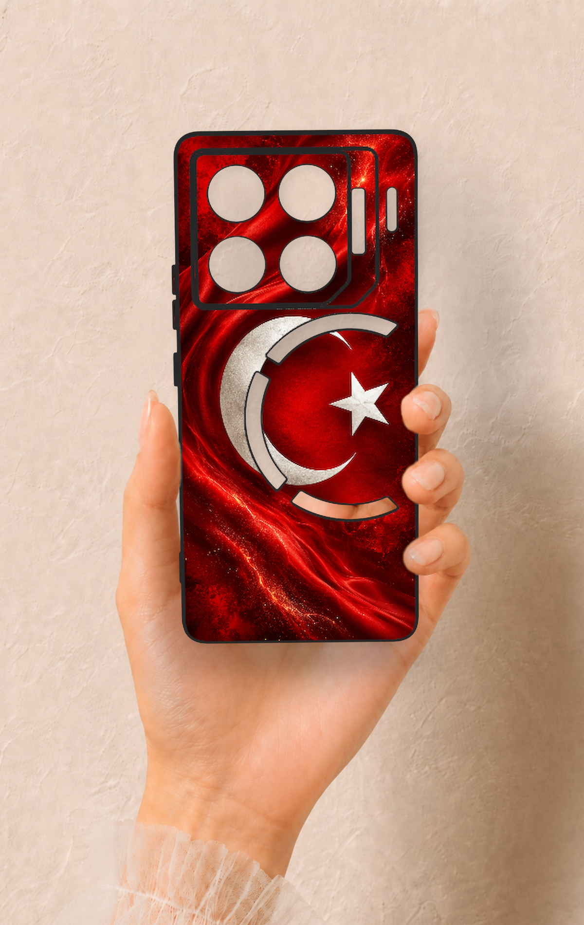 İnfinix Gt 20 Pro Uyumlu Türk Bayrağı Desenli Silikon Kılıf
