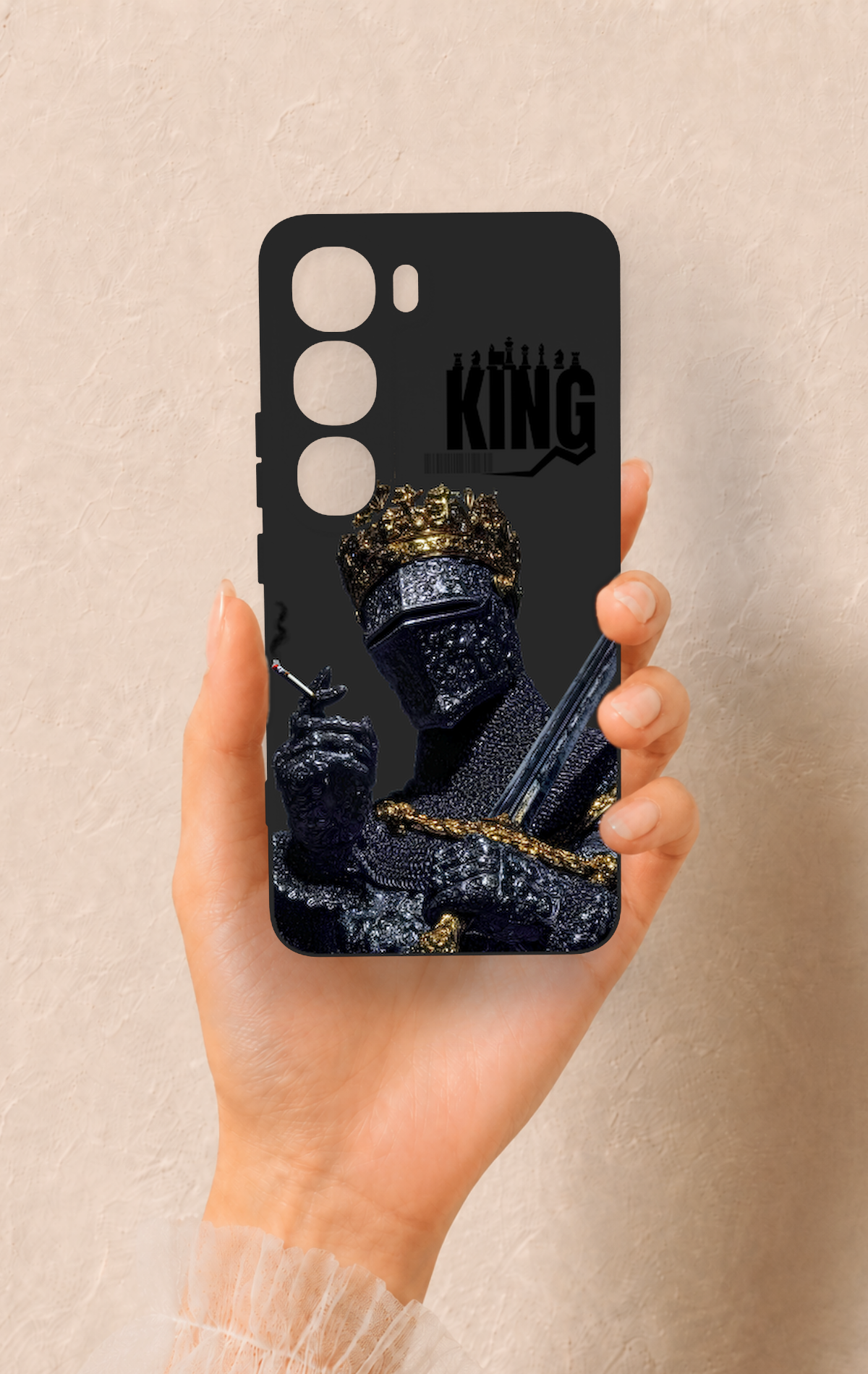 Vivo V40 Lite 5G Uyumlu King Desenli Silikon Kılıf
