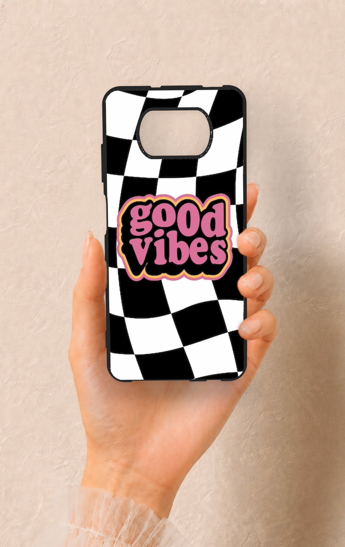 Poco X3 Uyumlu Black Good Vibes Desenli Silikon Kılıf
