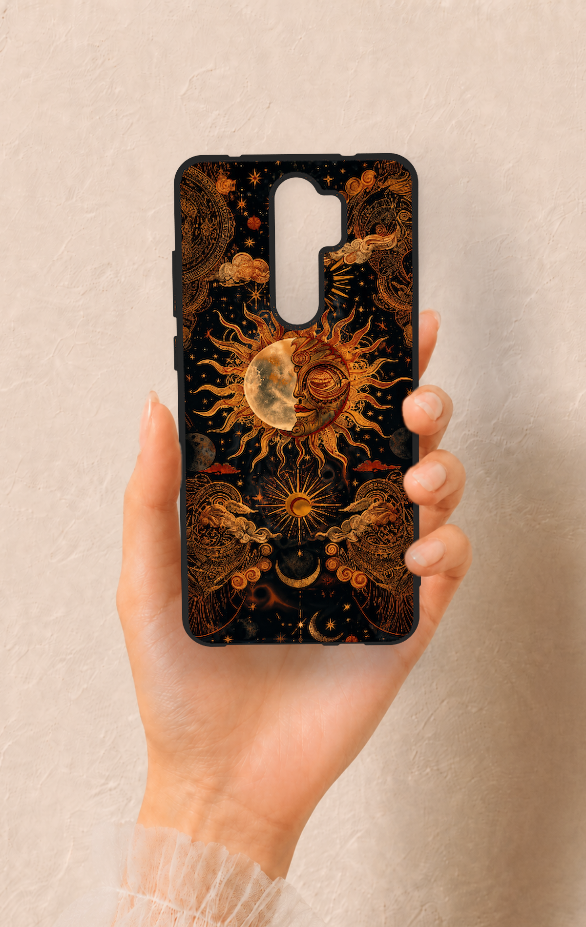 Redmi Note 8 Pro Uyumlu Mistik Güneş Desenli Silikon Kılıf
