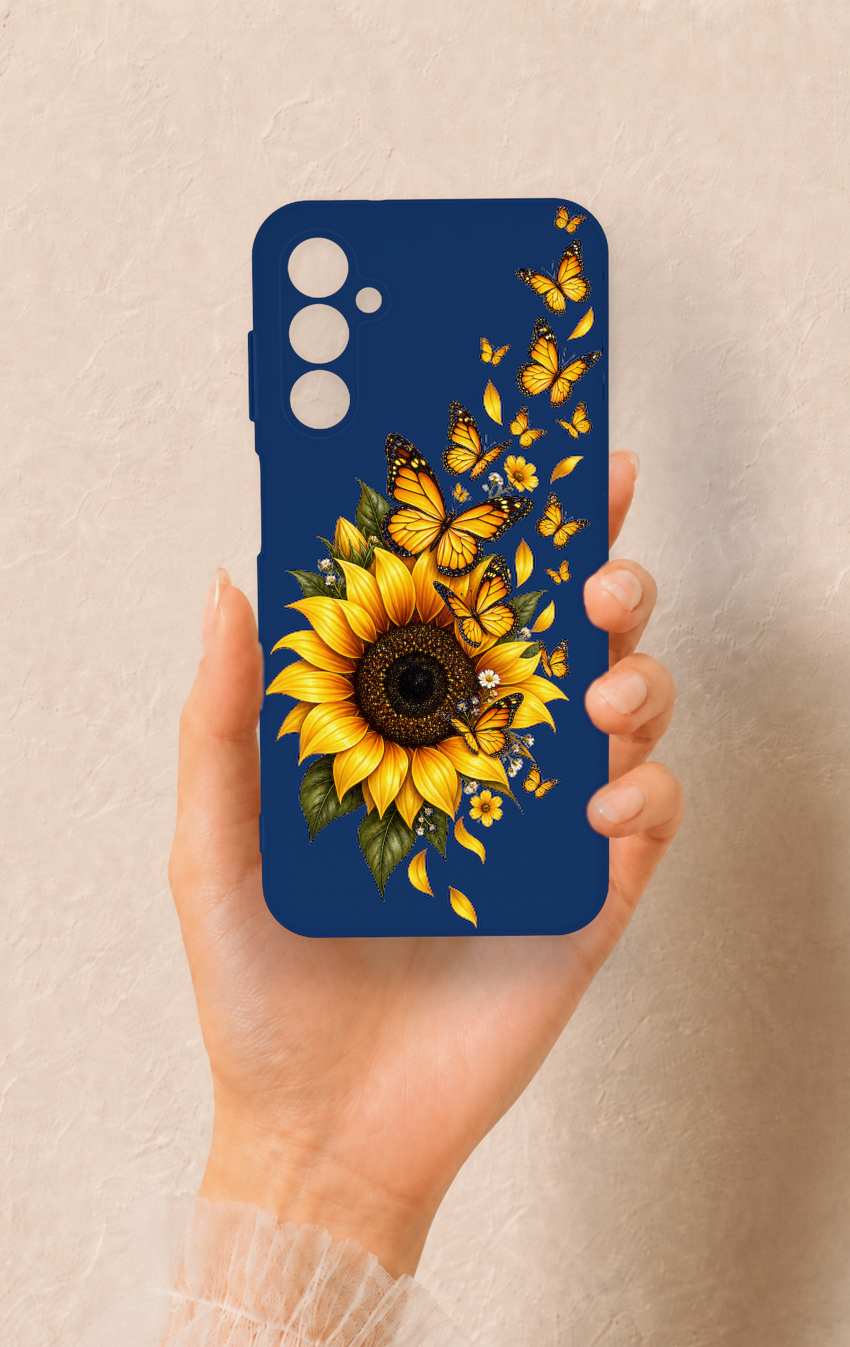 Samsung M14 Uyumlu Ayçiçeği Desenli Silikon Kılıf