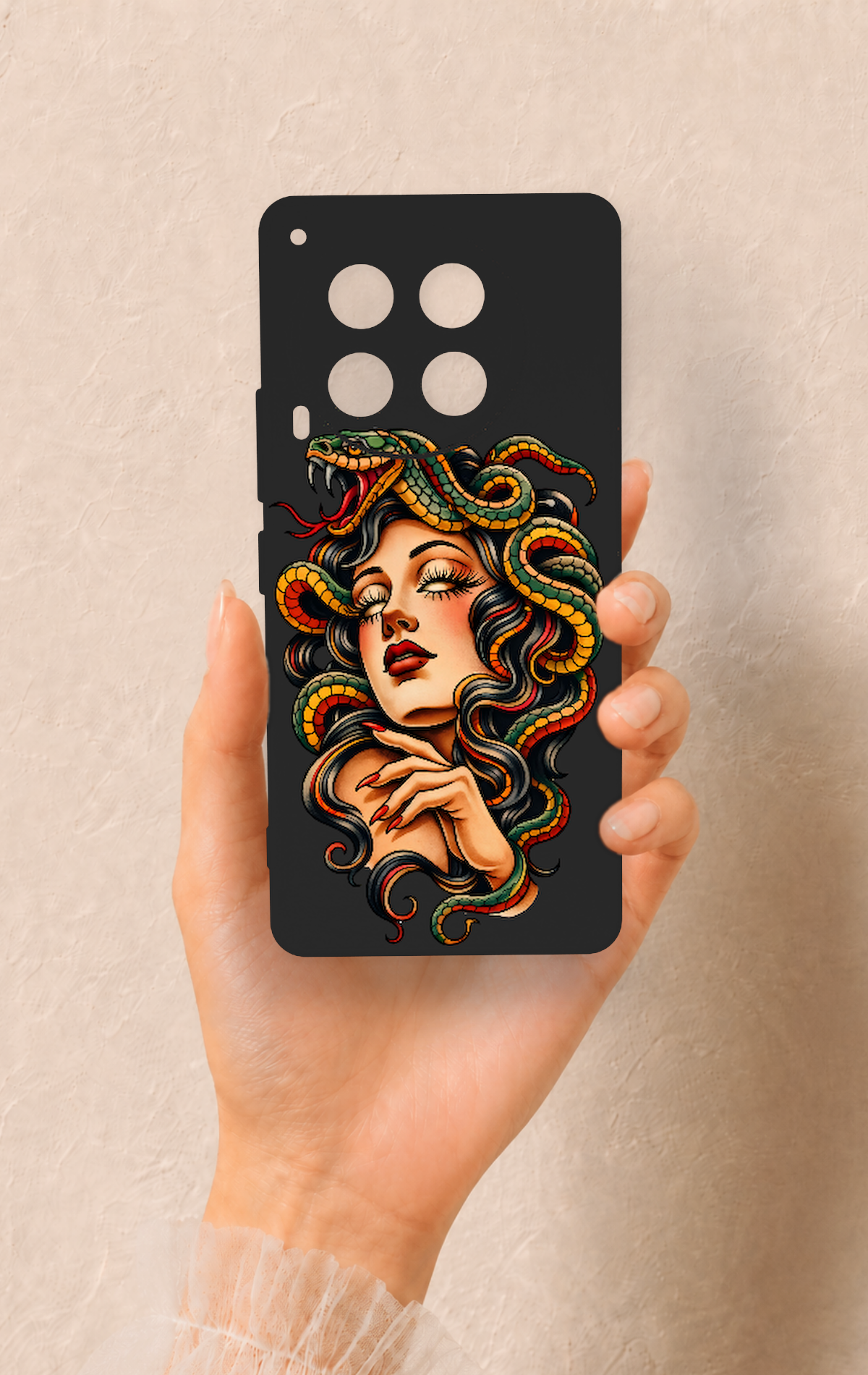 Tecno Camon 30 Uyumlu Medusa Desenli Silikon Kılıf