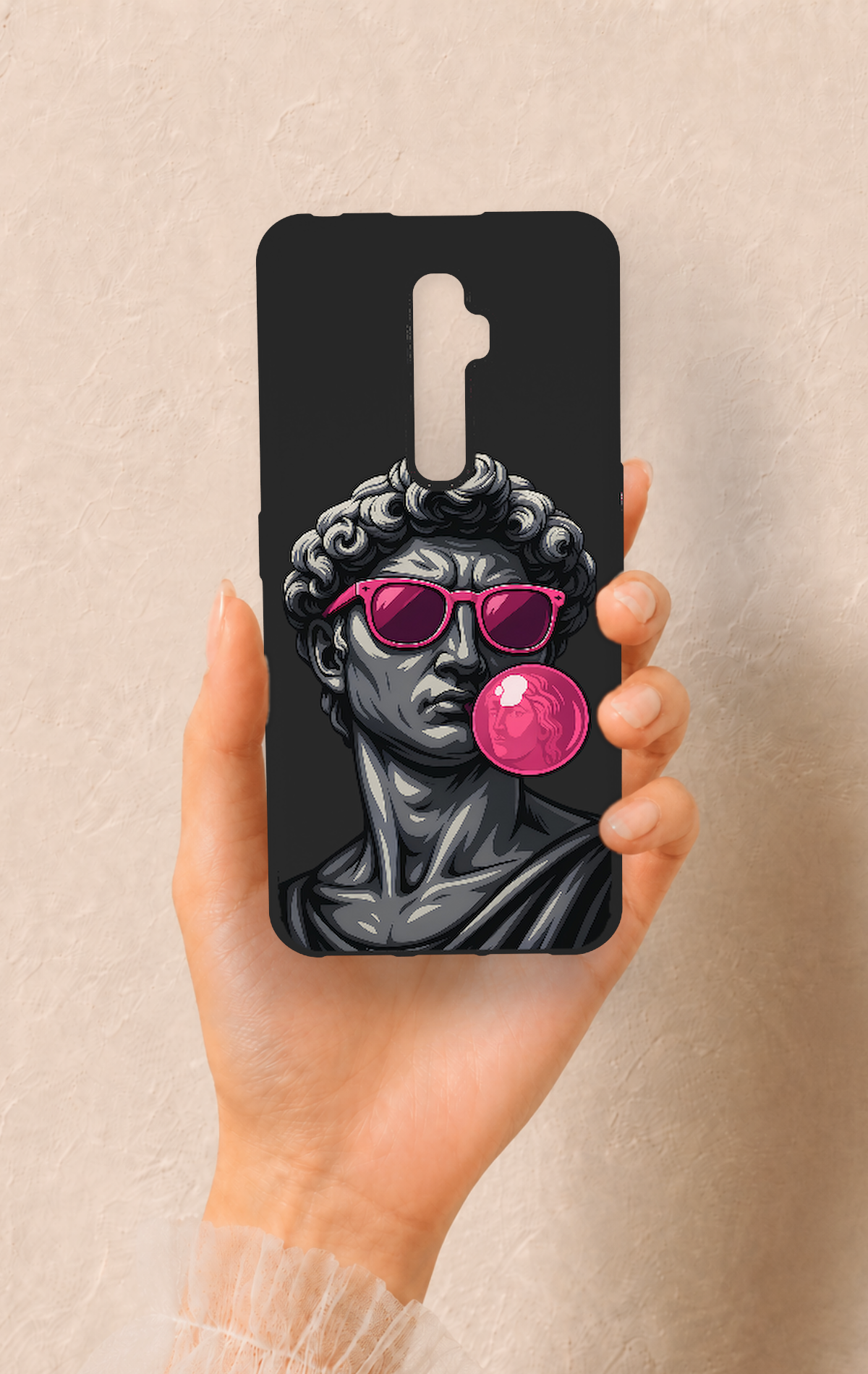 Oppo Reno 2Z Uyumlu Pop David Desenli Silikon Kılıf