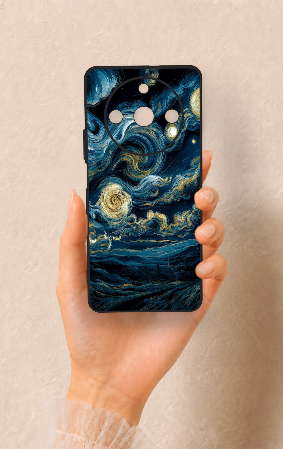 Realme 11 Pro Uyumlu Yıldızlı Gece Desenli Silikon Kılıf