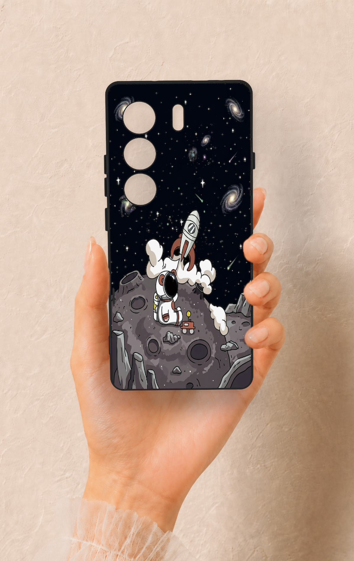 Tecno Camon 40 4G Uyumlu Uzay Astronot Desenli Silikon Kılıf