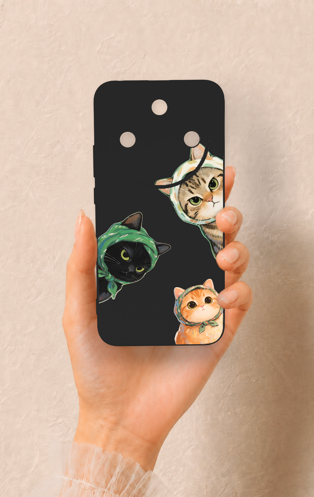 Honor Magic 8 Lite Uyumlu Kedi Ekibi Desenli Silikon Kılıf