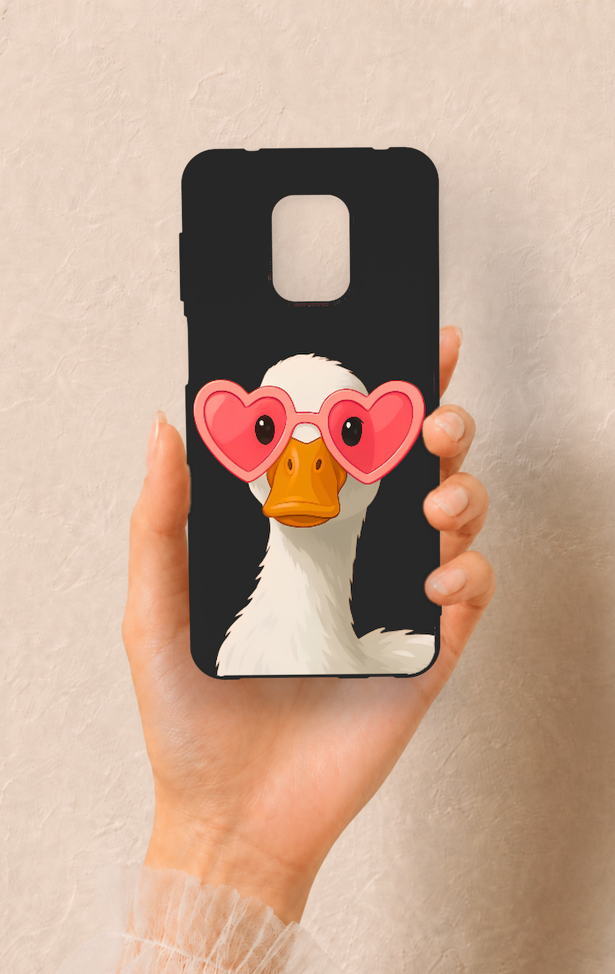 Redmi Note 9 Pro 9S Uyumlu Aşık Ördek Desenli Silikon Kılıf
