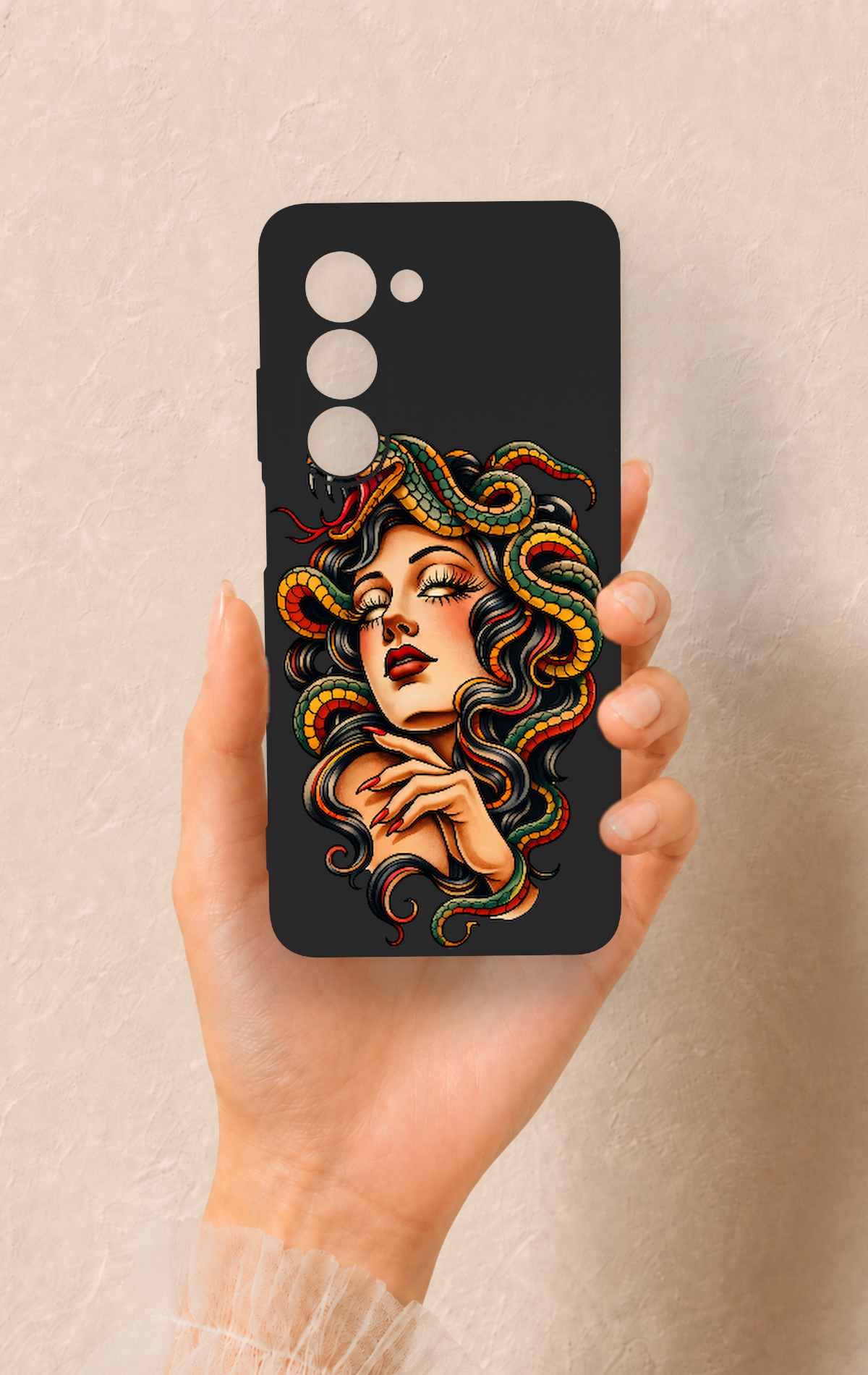 Oppo A5 5G Uyumlu Medusa Desenli Silikon Kılıf