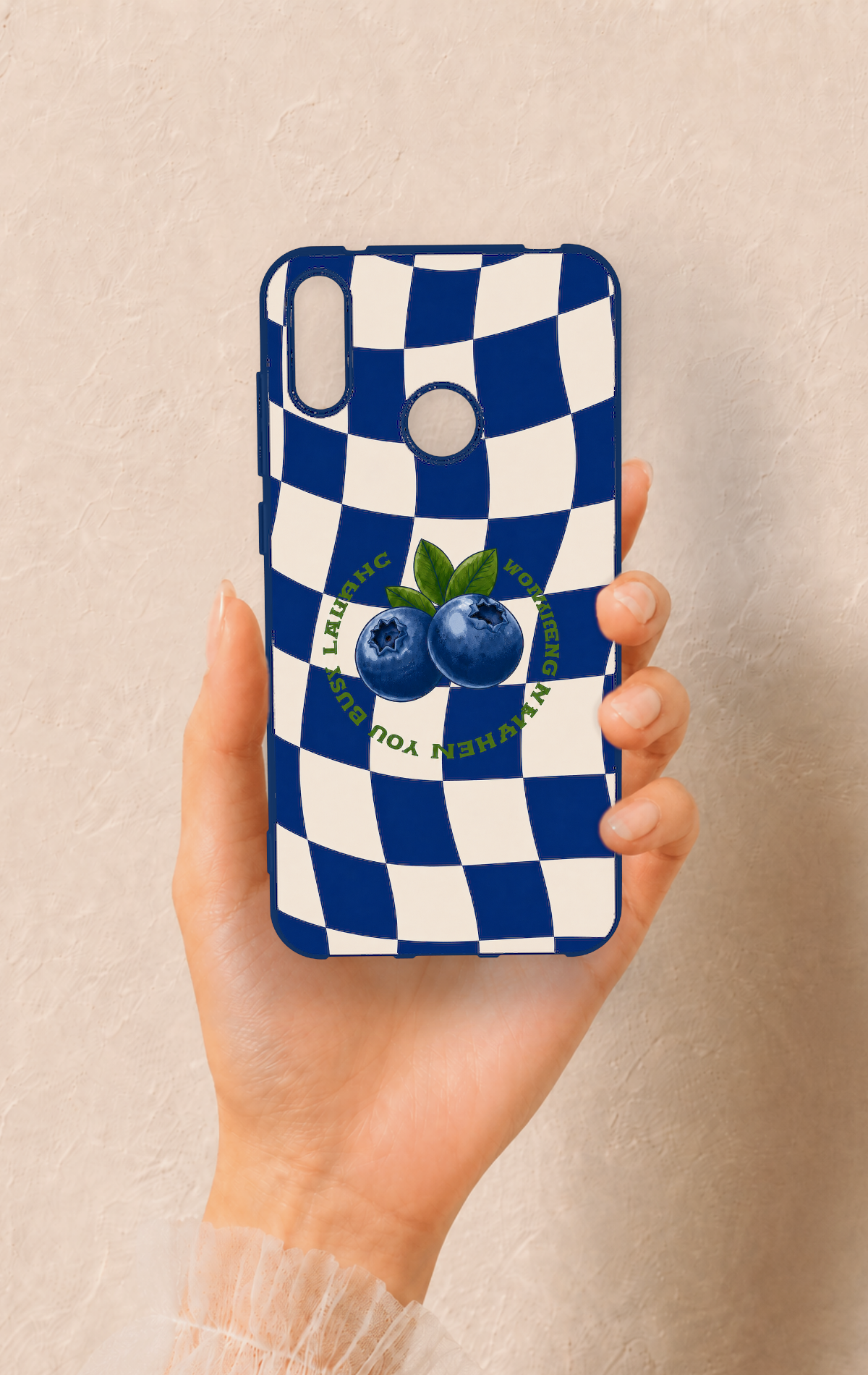 Huawei Y7 2019 Uyumlu Yaban Mersini Desenli Silikon Kılıf