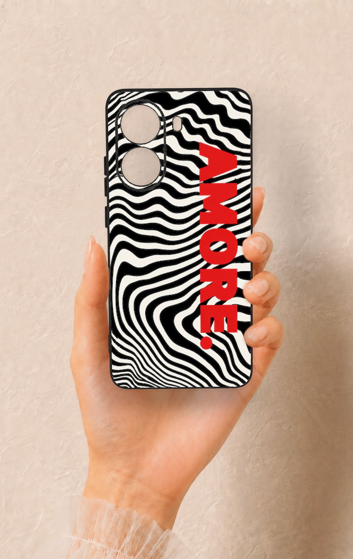 Poco X7 Pro Uyumlu Zebra Amore Desenli Silikon Kılıf