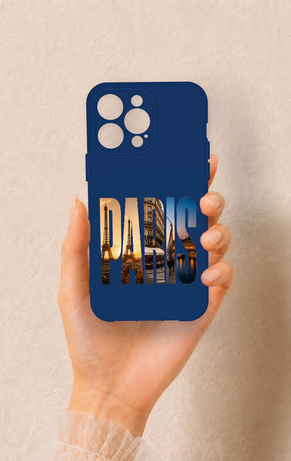 iPhone 13 Pro Max Uyumlu Paris Desenli Silikon Kılıf