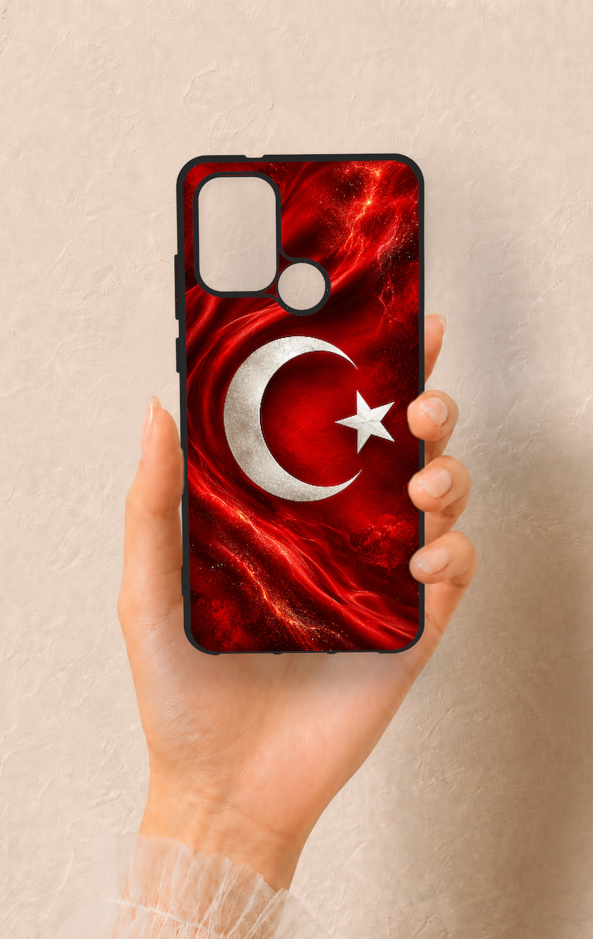 Casper Via F20 Uyumlu Türk Bayrağı Desenli Silikon Kılıf