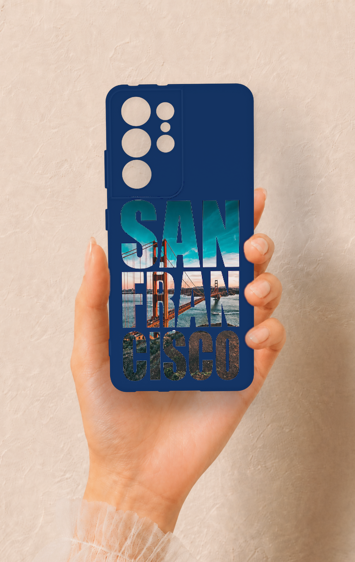 Samsung S21 Ultra Uyumlu San Francisco Desenli Silikon Kılıf