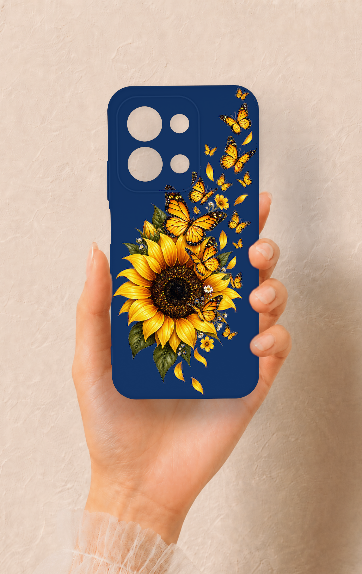 Redmi 15C 4G Uyumlu Ayçiçeği Desenli Silikon Kılıf