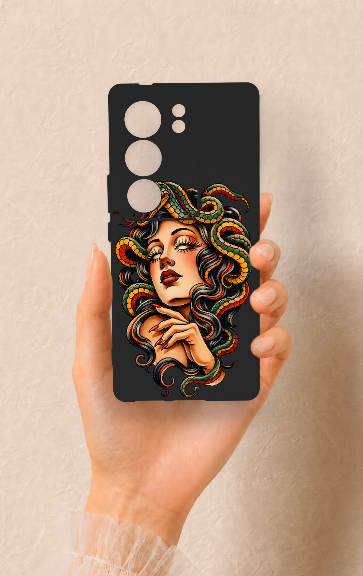 Vivo V29 Uyumlu Medusa Desenli Silikon Kılıf