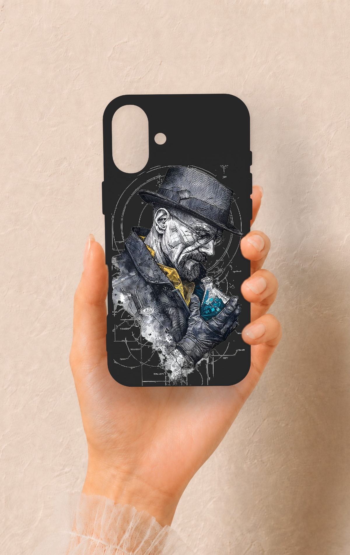 iPhone 16 Plus Uyumlu Walter White Desenli Silikon Kılıf