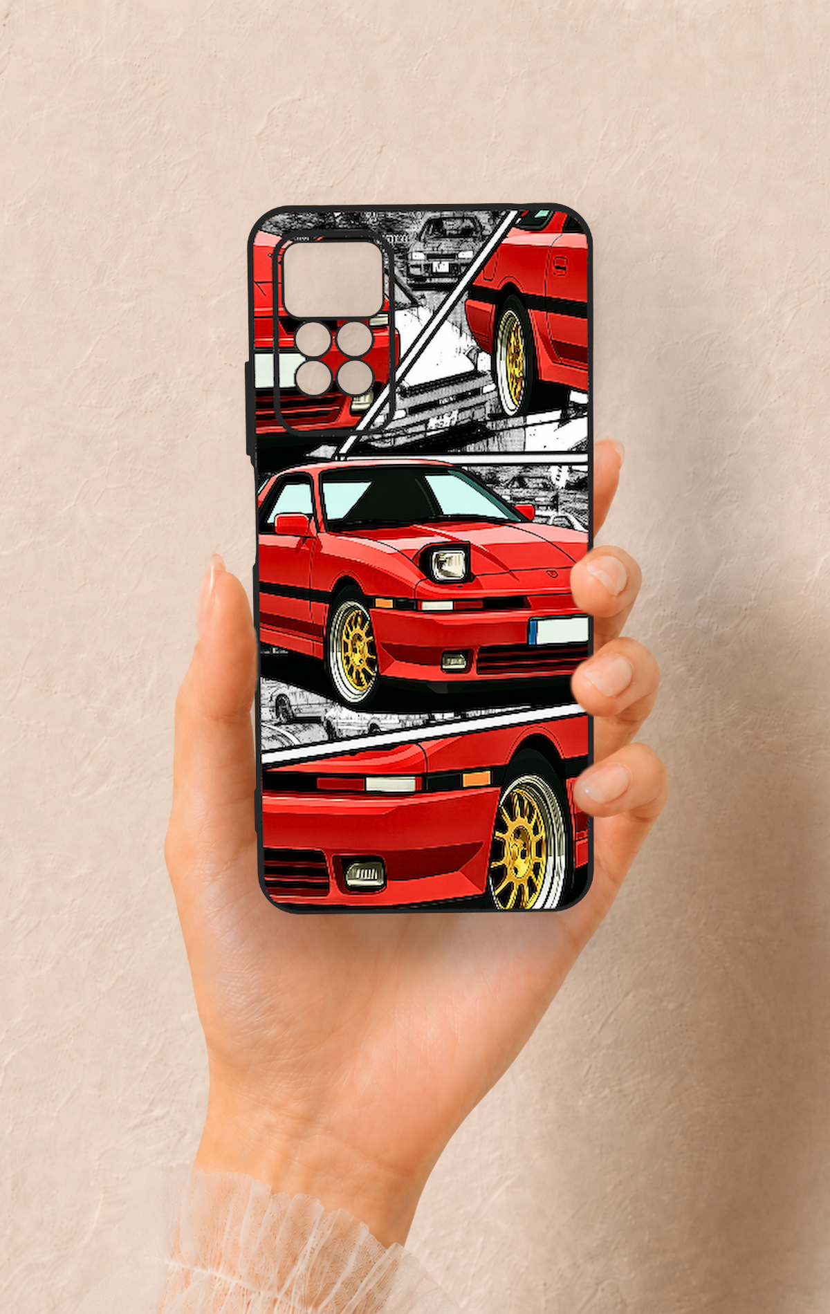 Redmi Note 11 Pro 4G Uyumlu Kırmızı Supra Desenli Silikon Kılıf