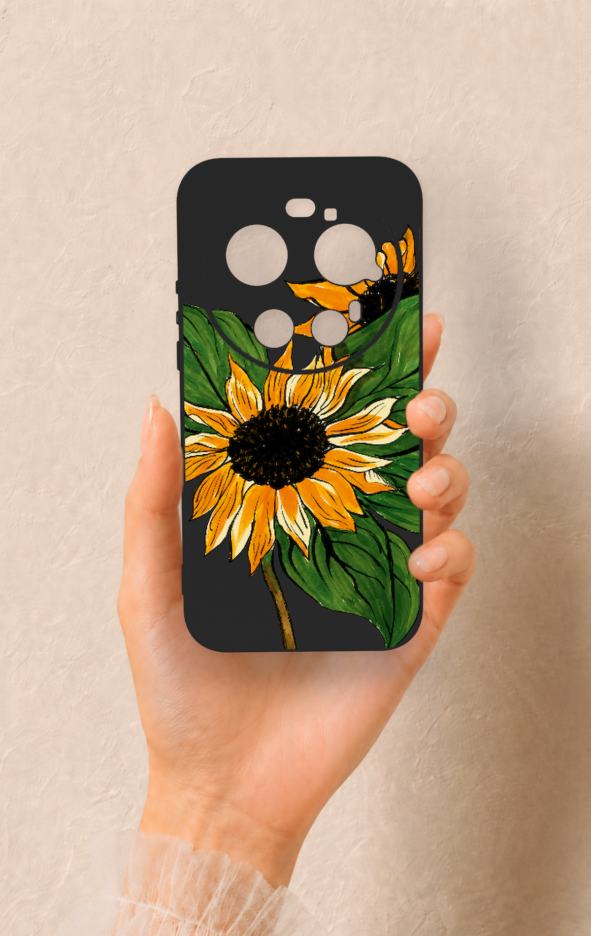 Xiaomi Mi 17 Ultra Uyumlu Ay Çiçeği Desenli Silikon Kılıf