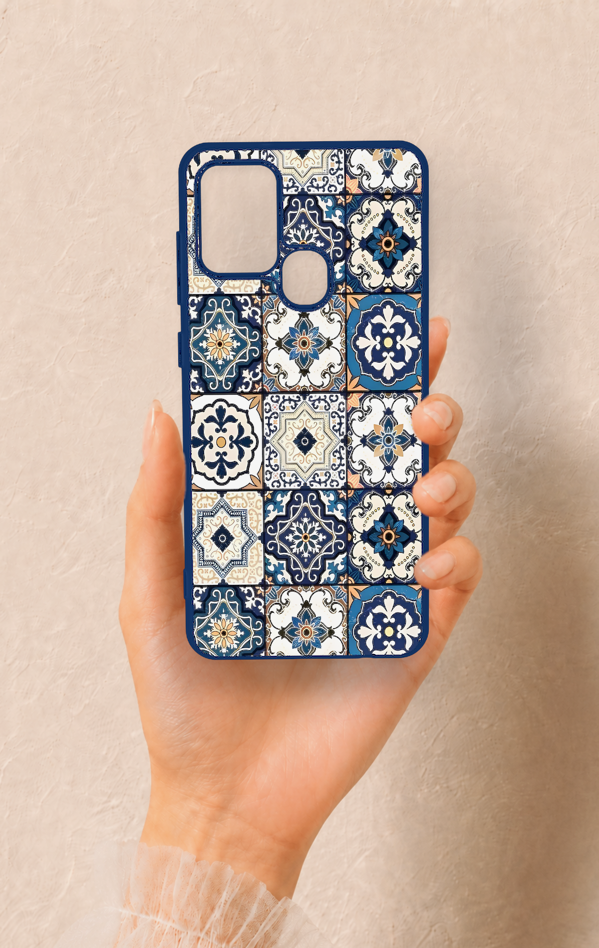 Samsung A21S Uyumlu Mozaik Çini Desenli Silikon Kılıf