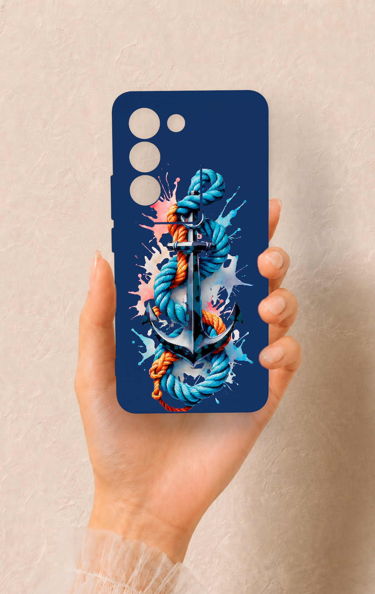 Vivo V30 Lite Uyumlu Anchor Desenli Silikon Kılıf