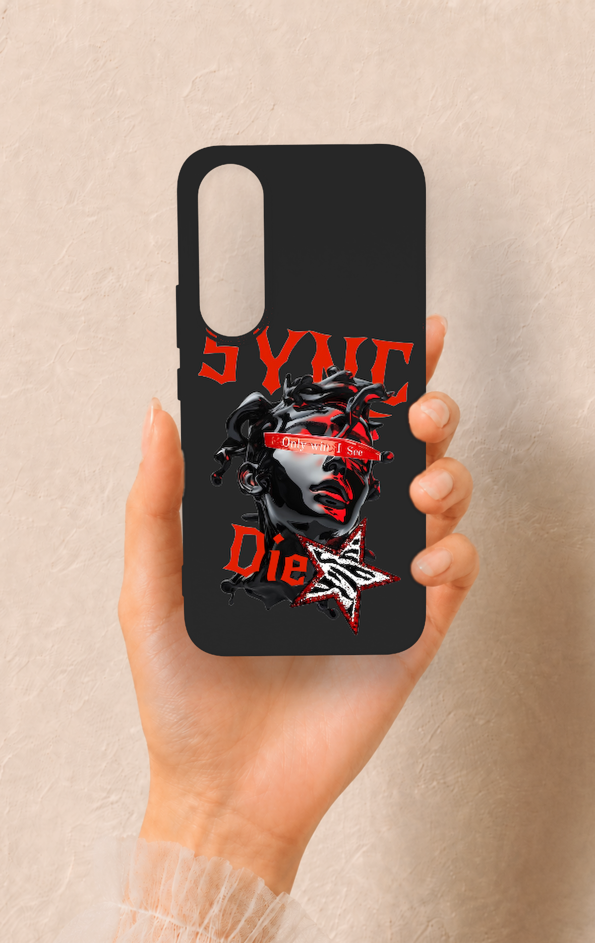 Vivo V70 FE 5G Uyumlu Sync Die Desenli Silikon Kılıf