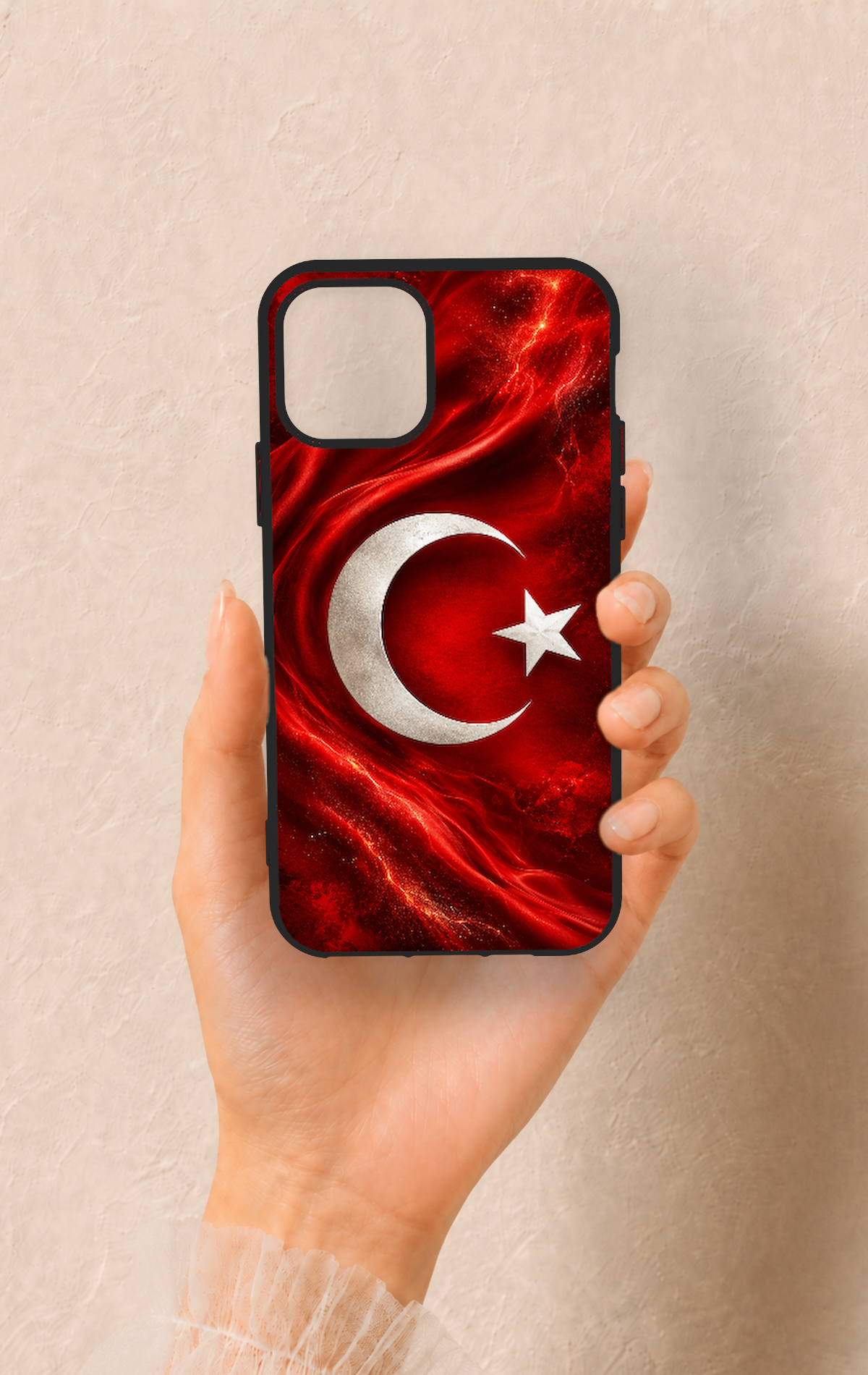 iPhone 11 Pro Uyumlu Türk Bayrağı Desenli Silikon Kılıf