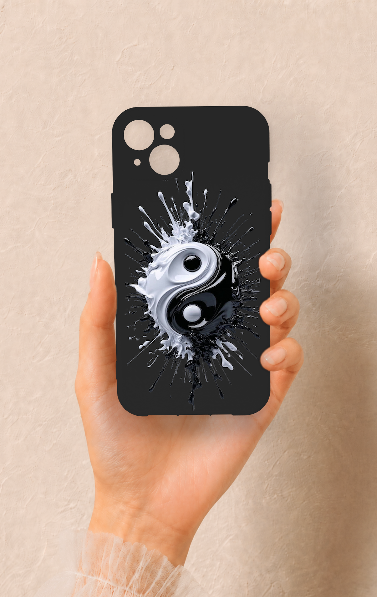 iPhone 14 Plus/15 Plus Uyumlu İyi ve Kötü Desenli Silikon Kılıf