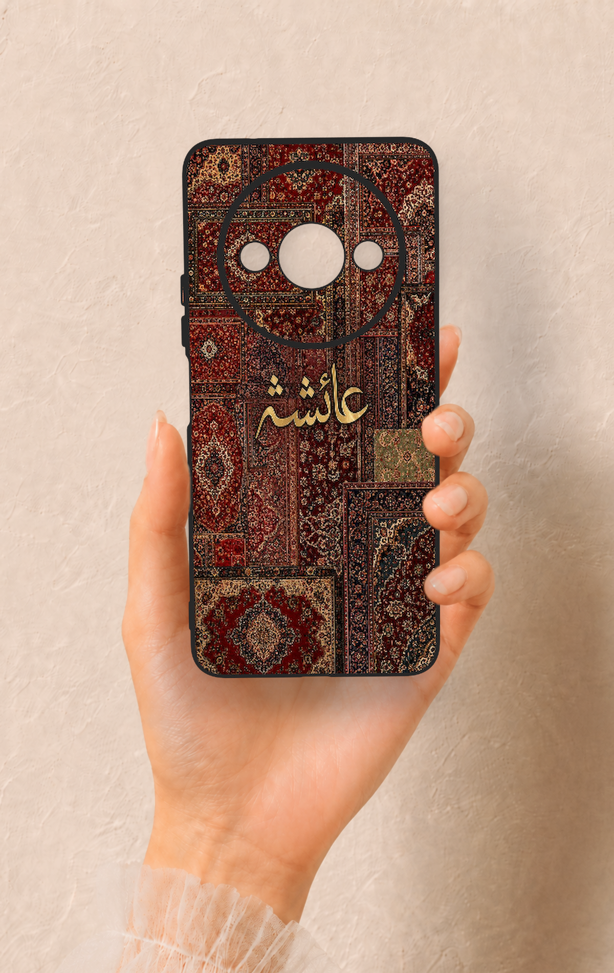 Redmi A3 Uyumlu Vintage Halı Desenli Silikon Kılıf